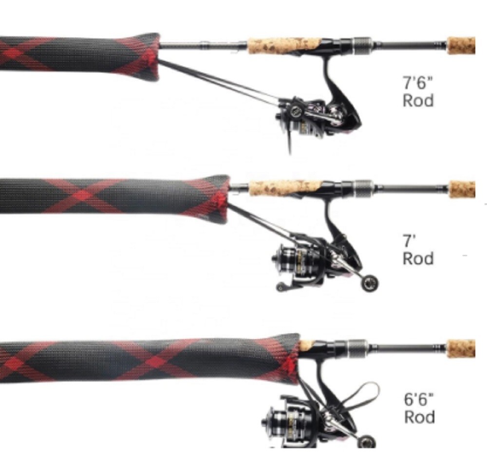 1Pack 170CM Fishing Rod Sock Covers Braided Mesh Spinning Rod Protector Sleeves