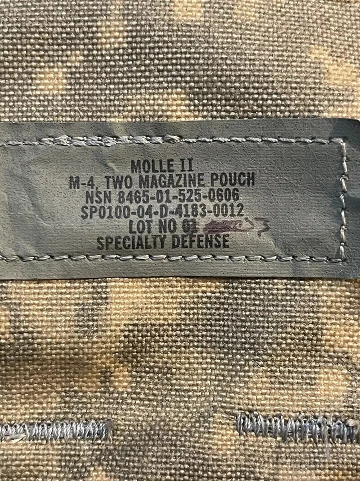 4 X US ARMY MOLLE M 4 DOUBLE MAGAZINE POUCH 2 Mag Military ACU Camo VGC / EXC