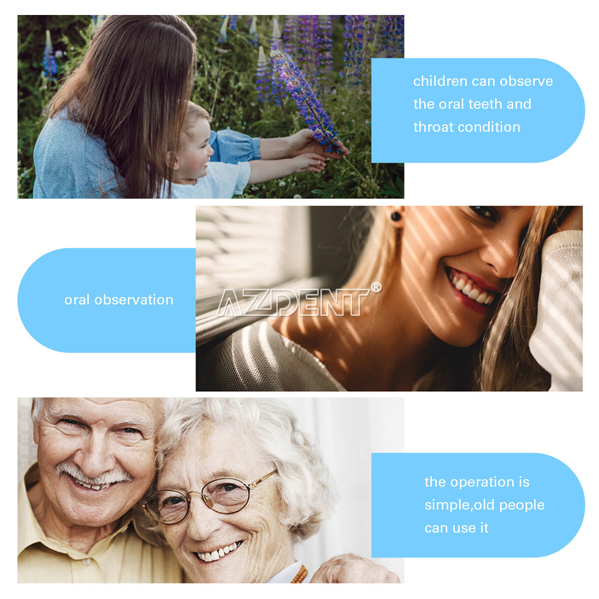 Dental Intraoral Camera USB Digital Imaging Oral HD Camera 8 LED light 3-speed