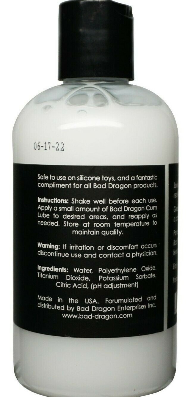 Bad Dragon 🐉 Cum Lube Water Based Personal Lubricant 8 fl oz