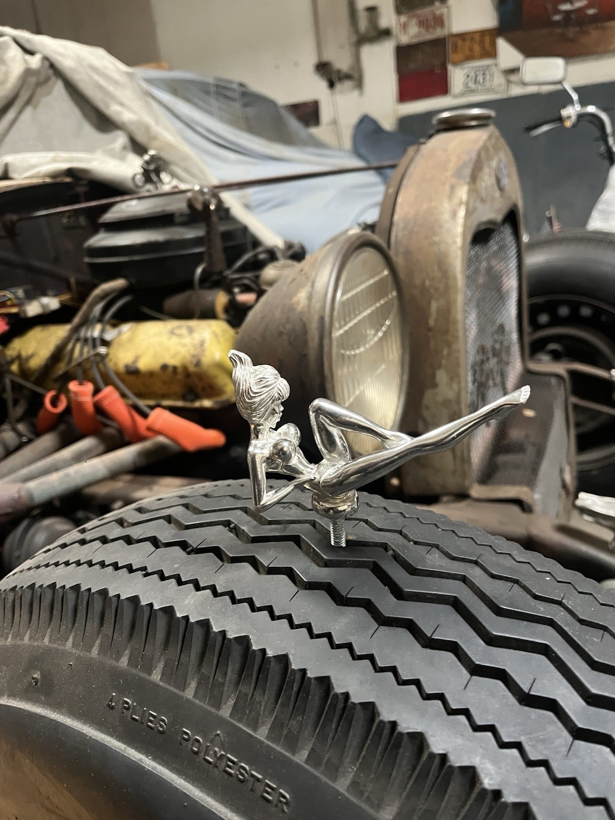 rare sexy Girl Stripper Great For ratrod car hood ornament ￼ motorcycle fender