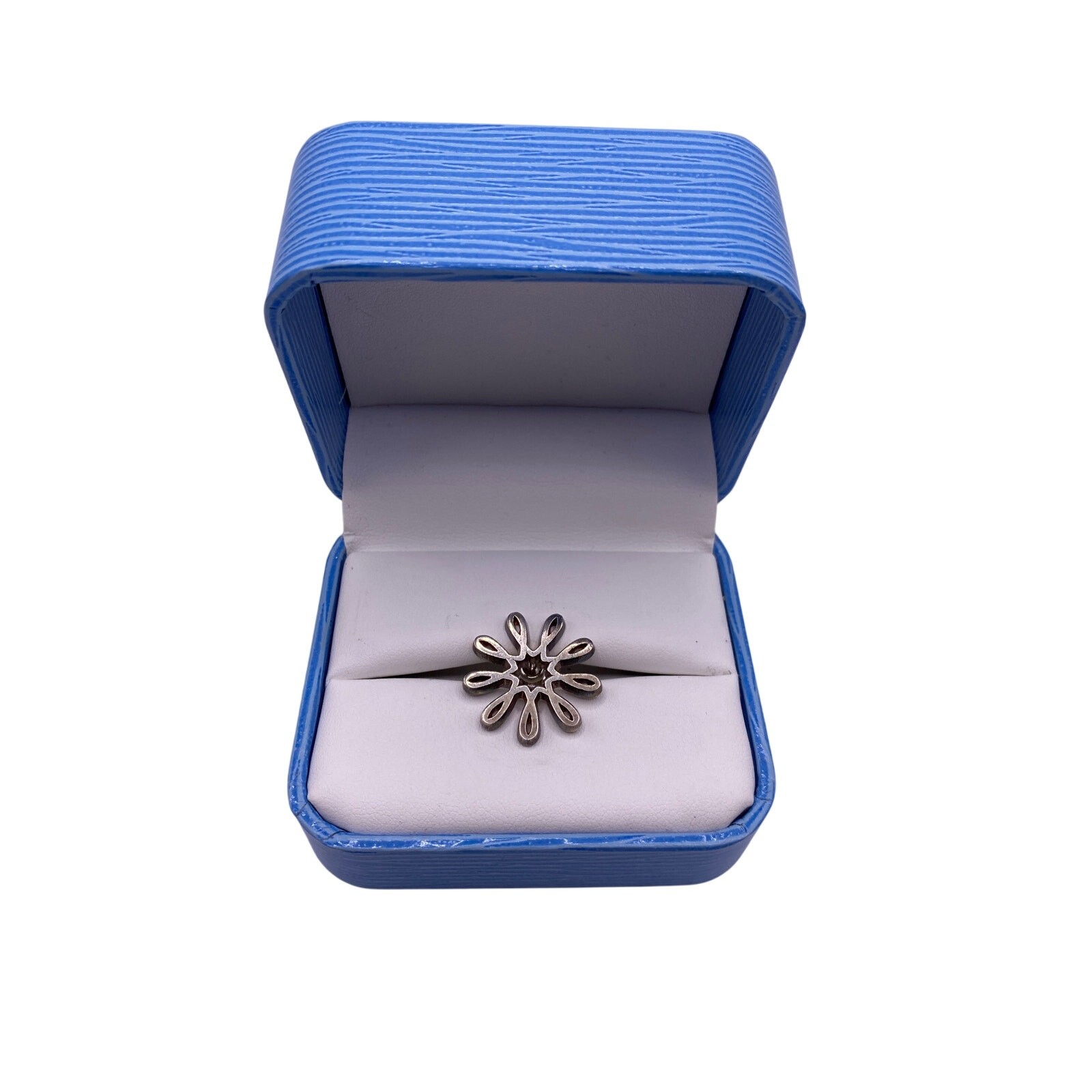 Sterling Silver Flower Pin By Leeds And Son On Original Box