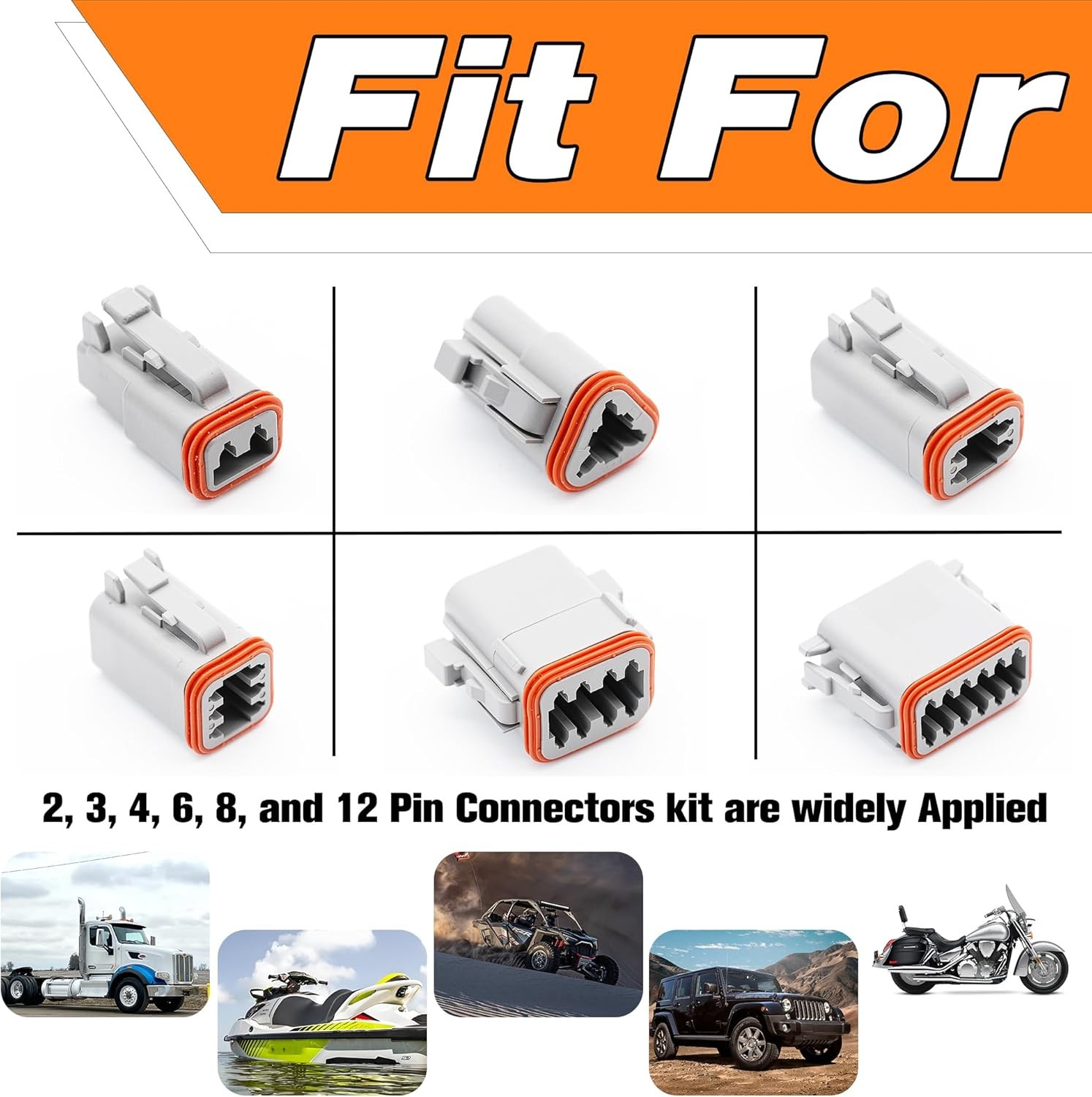 601 PCS ST6315 DT Deutsch Connector Kit 2 3 4 6 8 12 Pin DT Connector Crimp Tool