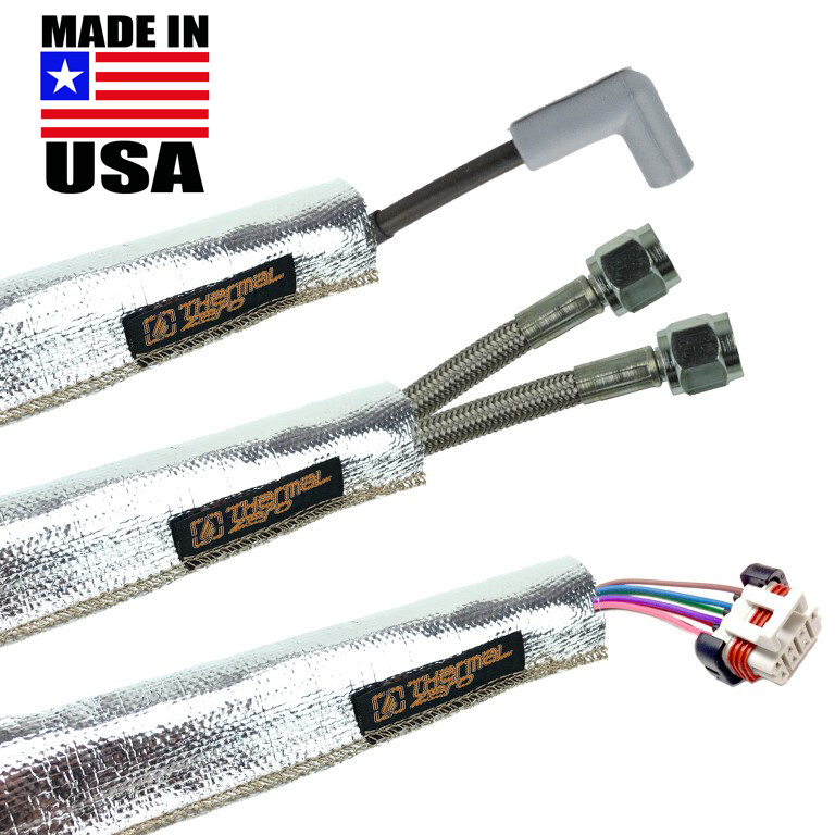 Metallic Heat Shield Sleeve Insulated Wire Hose Cover Wrap Loom Tube 1/2" 3 Ft