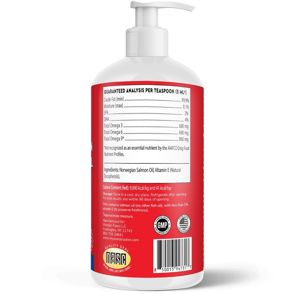 Premium Salmon Oil for Dogs – Pure Norwegian Salmon Oil -8oz Liquid