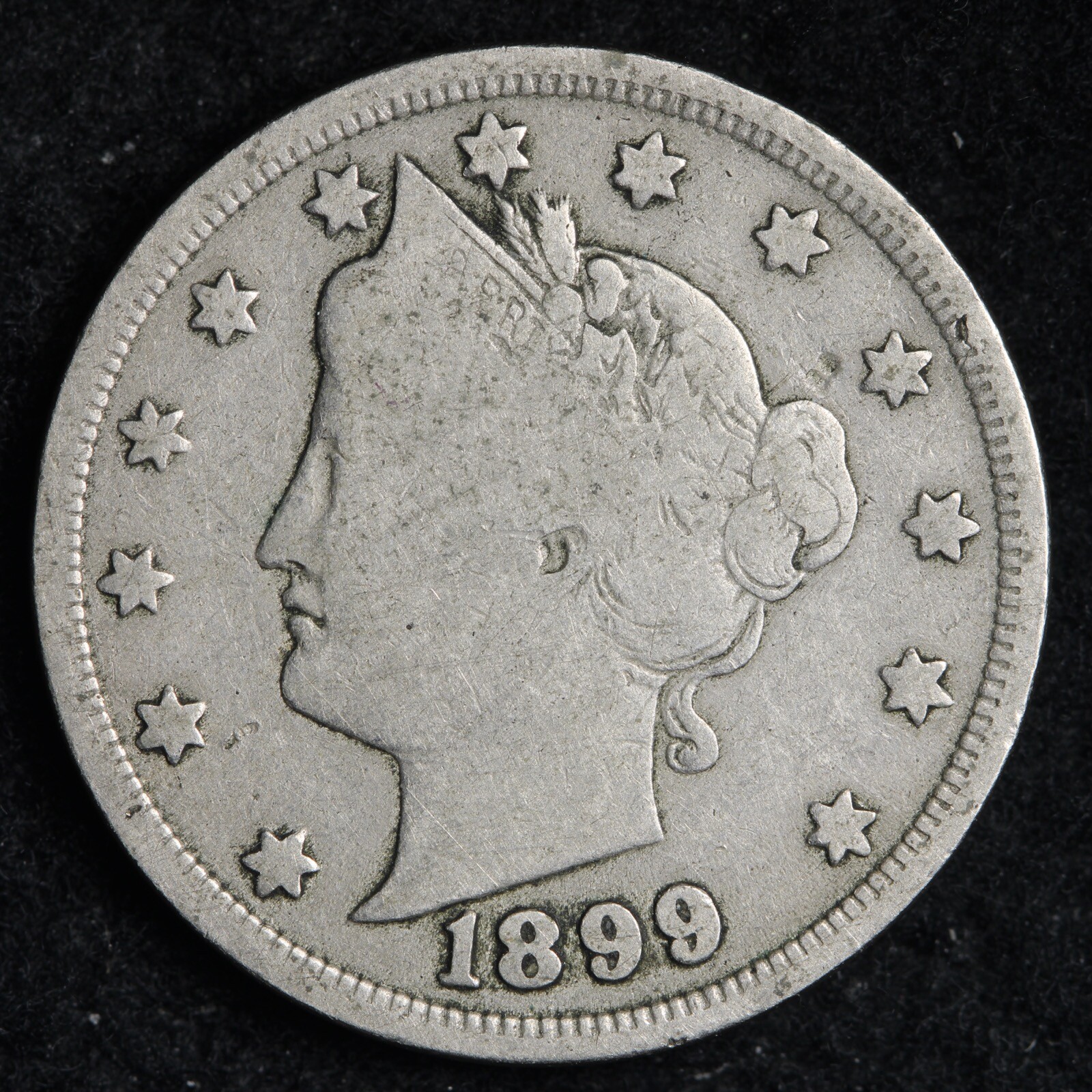 1899 LIBERTY V NICKEL HAND PICKED GOOD TO VERY GOOD