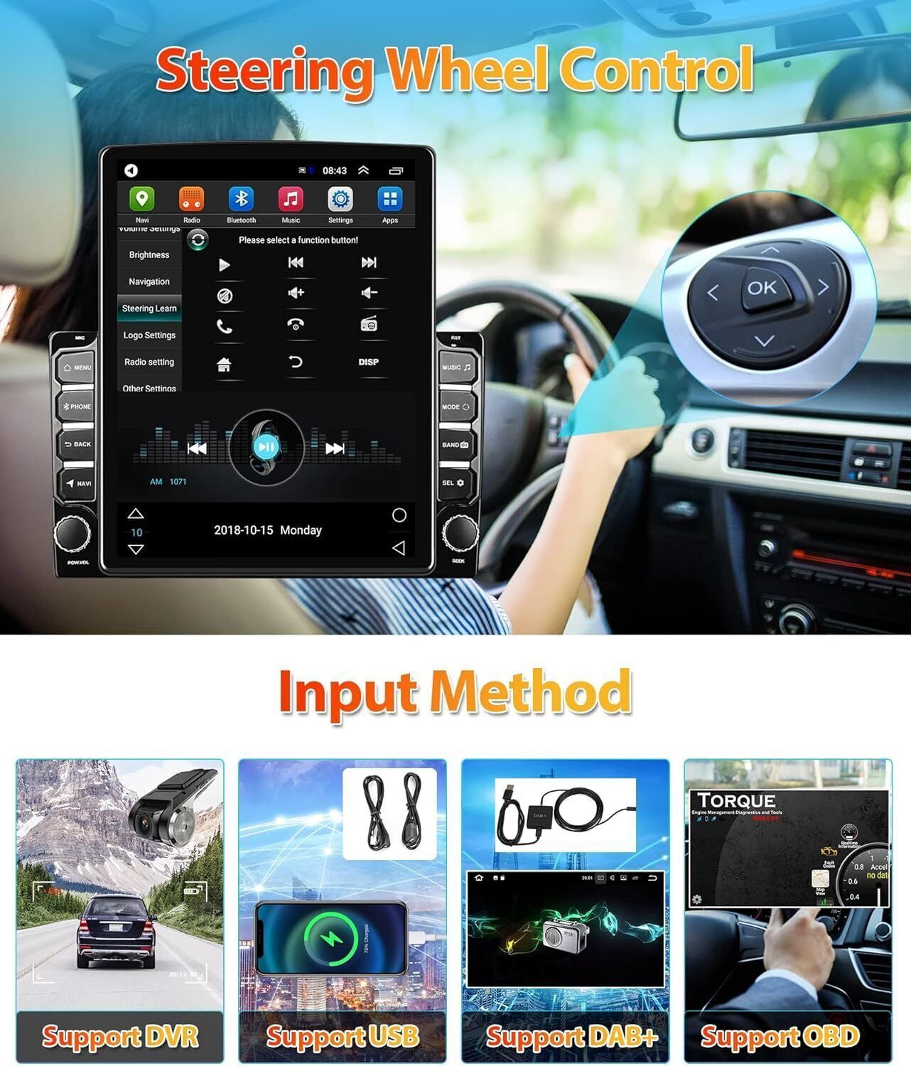 9.7" For 2009-2014 Subaru Outback Legacy CarPlay Android 13 Car Stereo Radio GPS