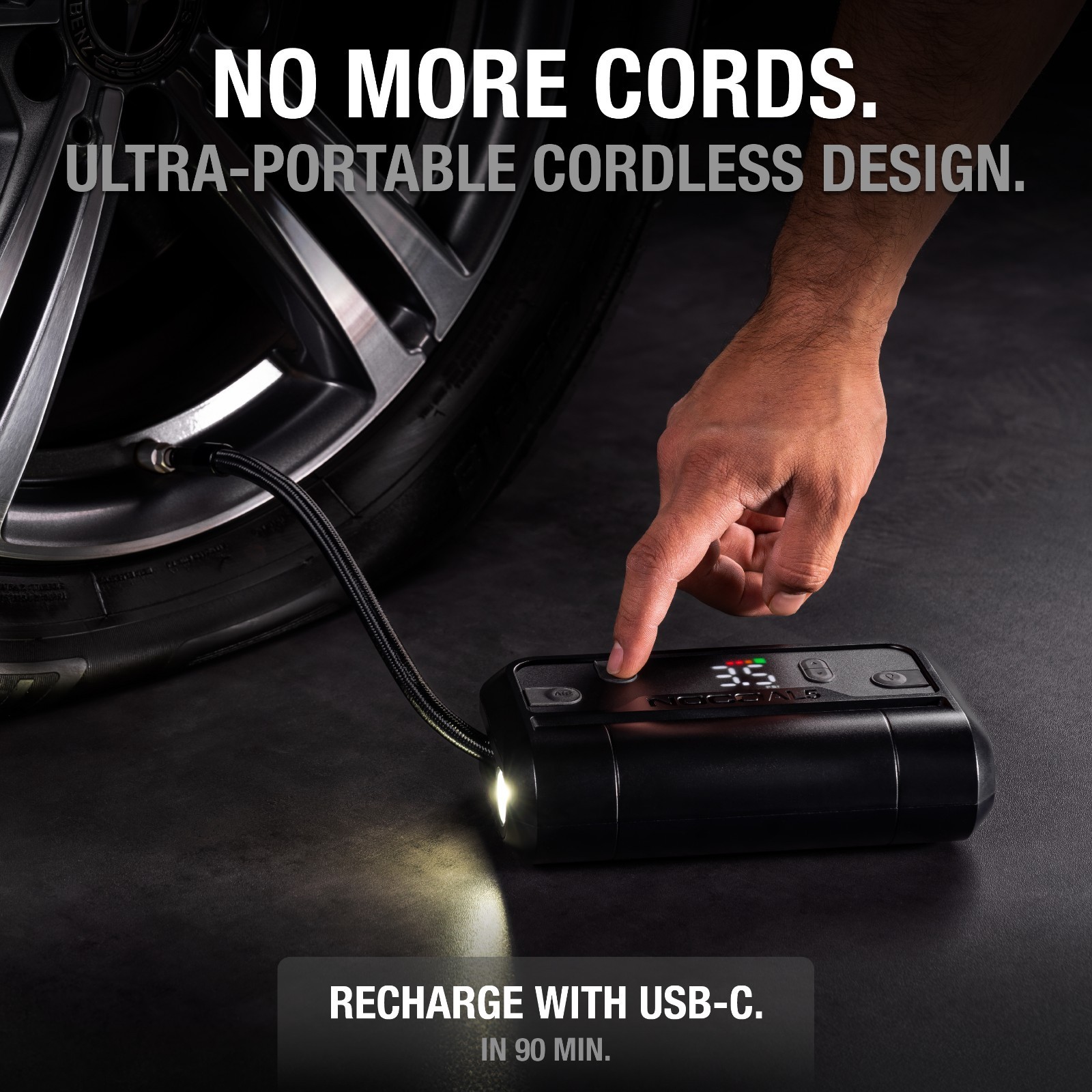 NOCO Air AL5: UltraFast Cordless Tire Inflator - Battery-Powered Air Compressor