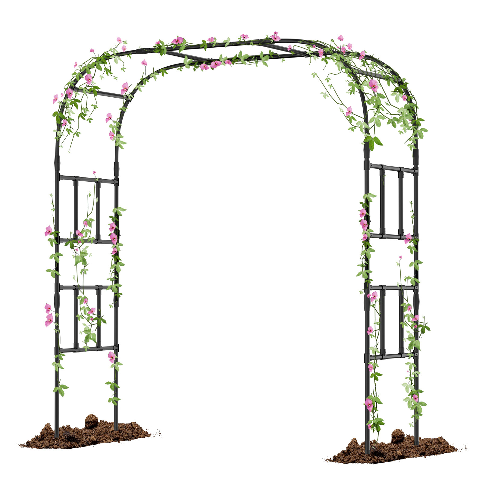 NAIZEA Garden Arch Trellis 87"H x 79" L Garden Arch Arbor Trellis Plant Climbing