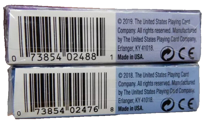 Lot 2 Bicycle Anne Stokes Unicorn 1 Purple & 1 Blue Deck Playing Cards