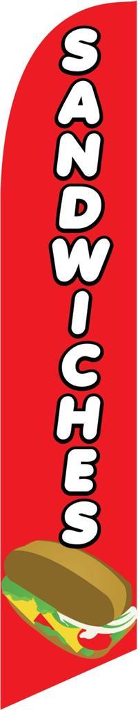 Sandwiches 12ft Feather Banner Swooper Flag - FLAG ONLY