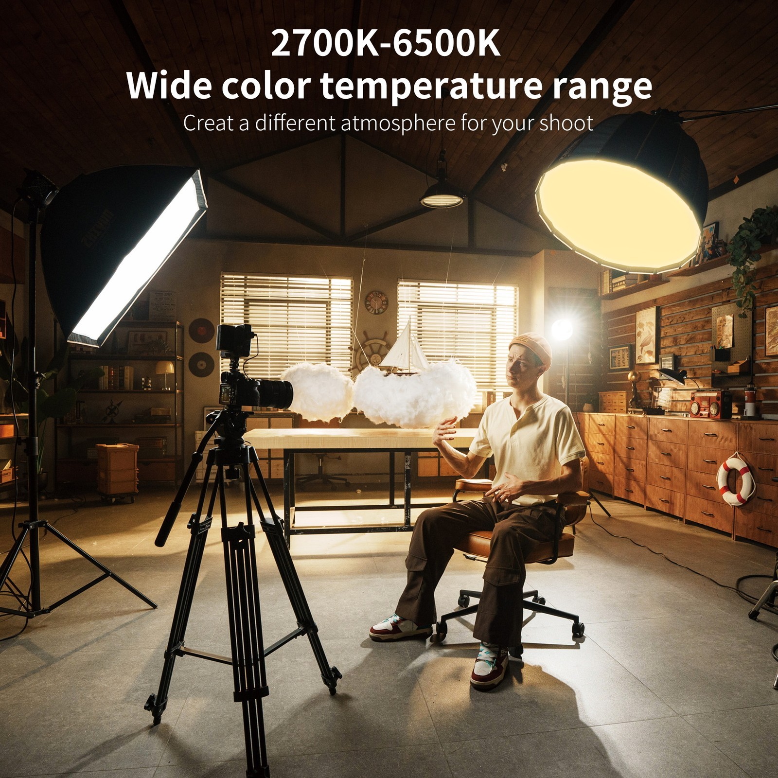 Zhiyun Molus B200 COB Video Light 200W Bi-Color 2700K-6500K APP Control Dimmable