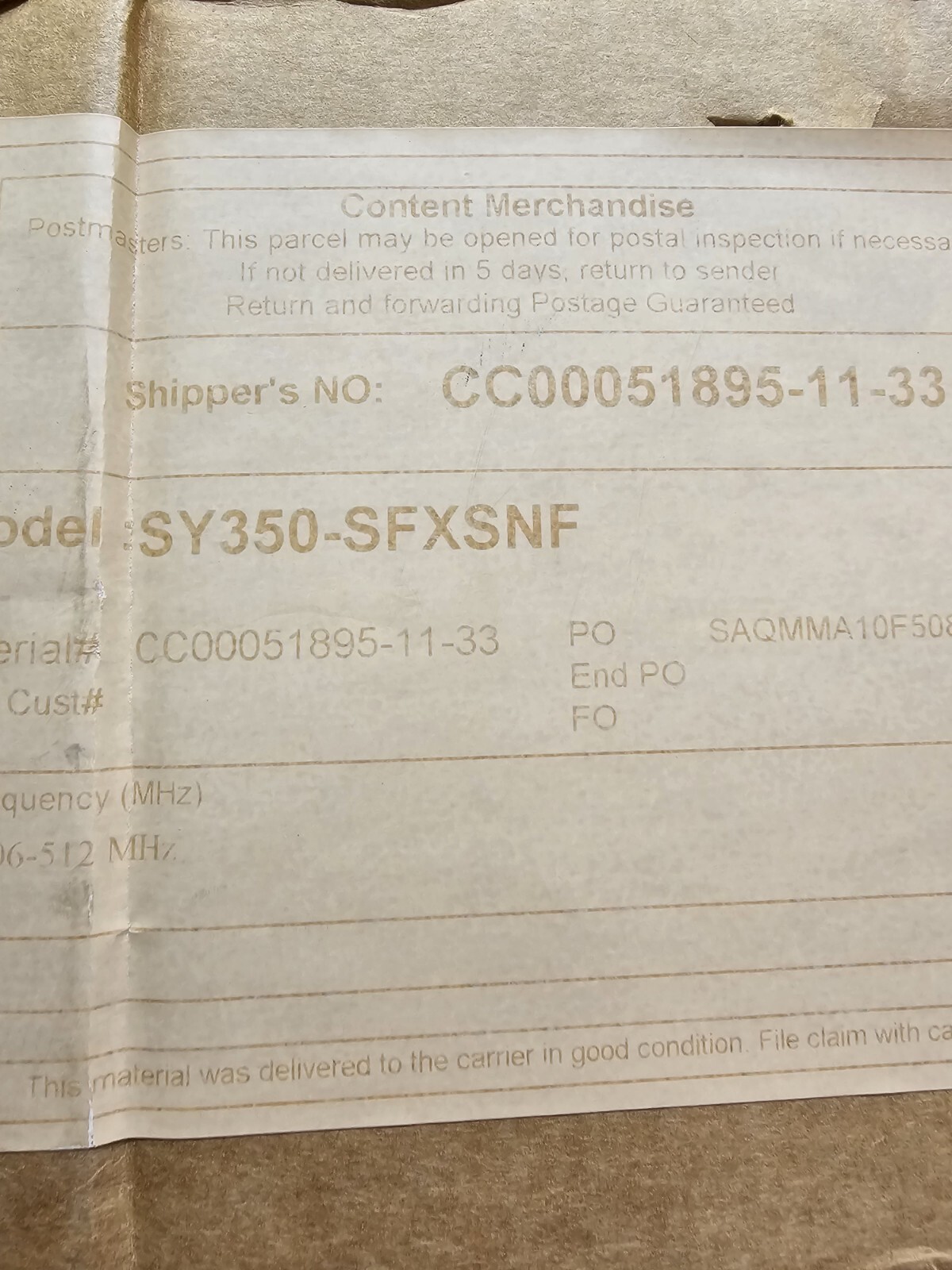 NEW in BOX Sinclair Technologies SY350-SFXSNF YAGI 406-512 MHz UHF Antenna