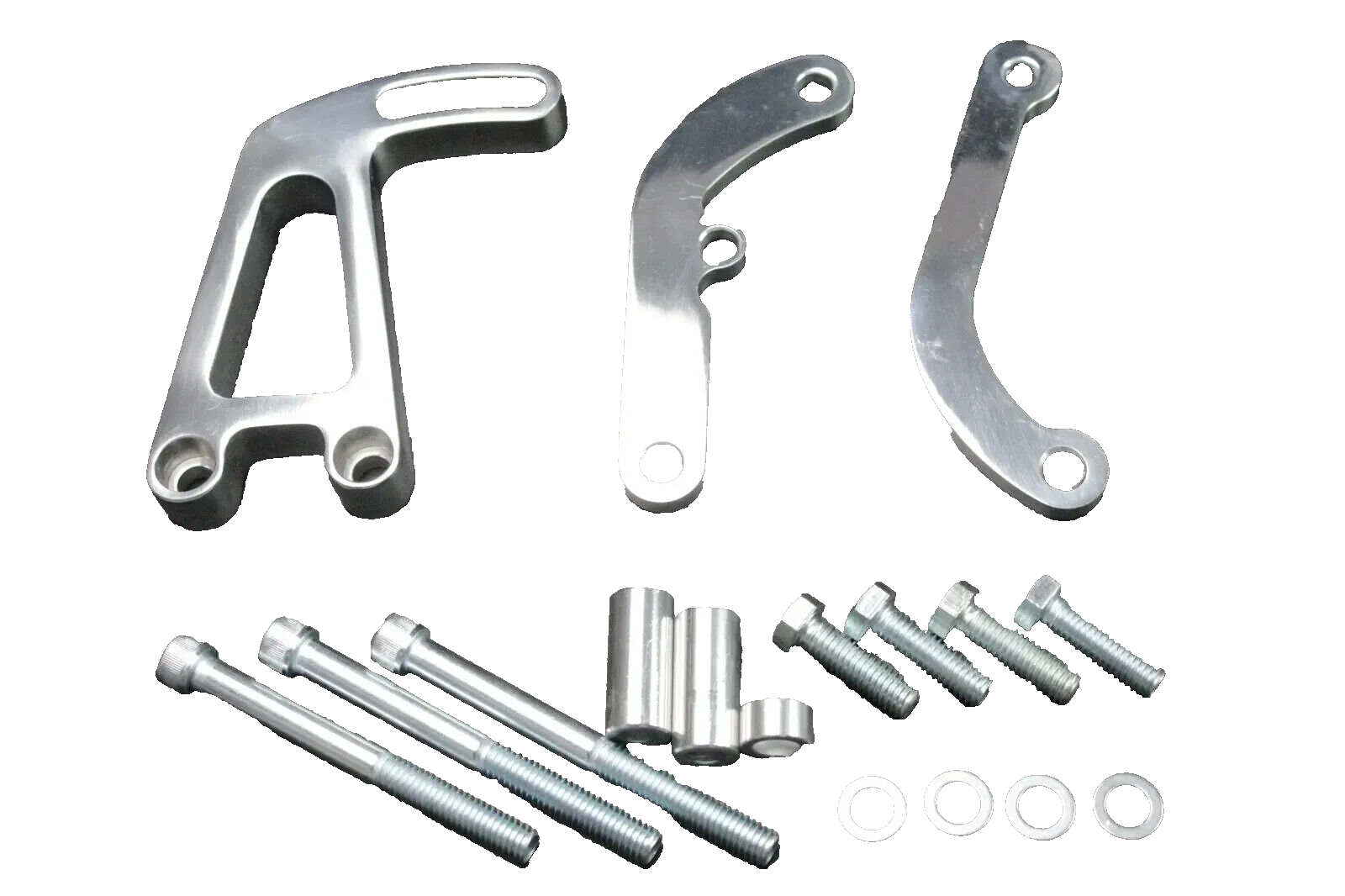 SBC 283 305 350 400 Billet Aluminum Power Steering Bracket Long Water Pump LWP