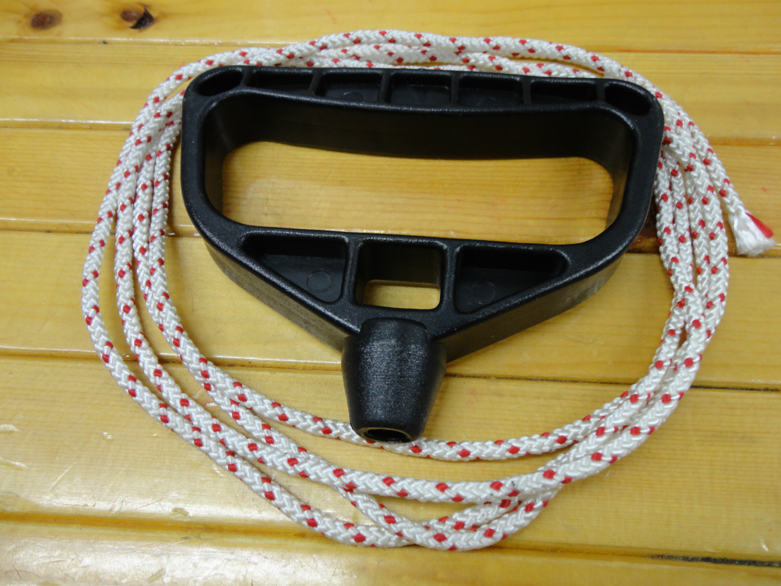 BLACK EMERGENCY SNOWMOBILE PULL START HANDLE WITH 6' ROPE CARRY A SPARE