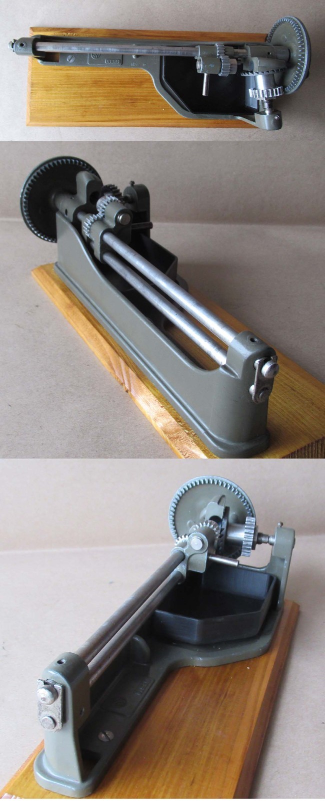 ANTIQUE CAST-IRON TABLE PENCIL SHARPENER SELLIER & BELLOT TRAY CZECHOSLOVAKIA