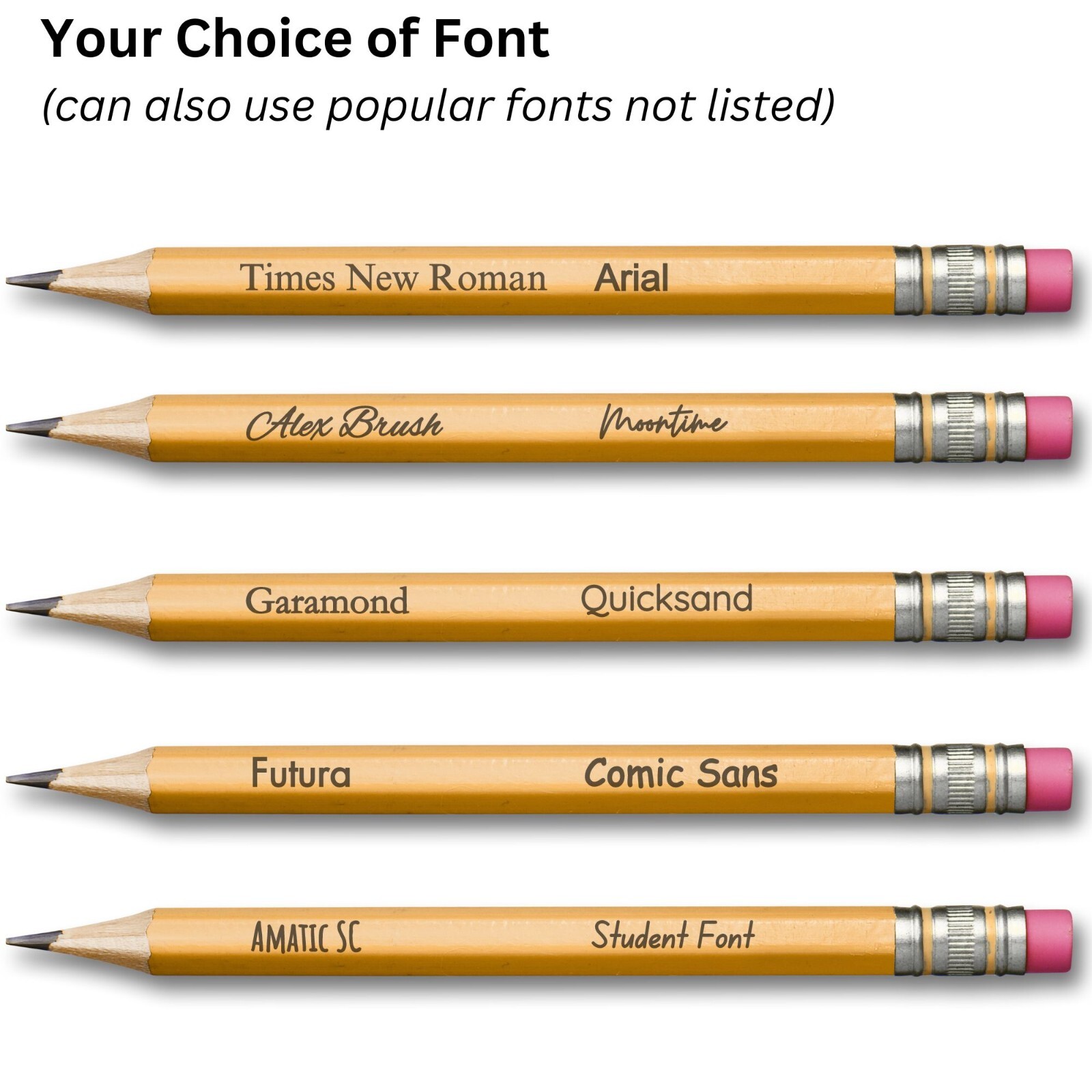 Custom Pencil Engraved Bulk Personalized Business School Teacher Gift