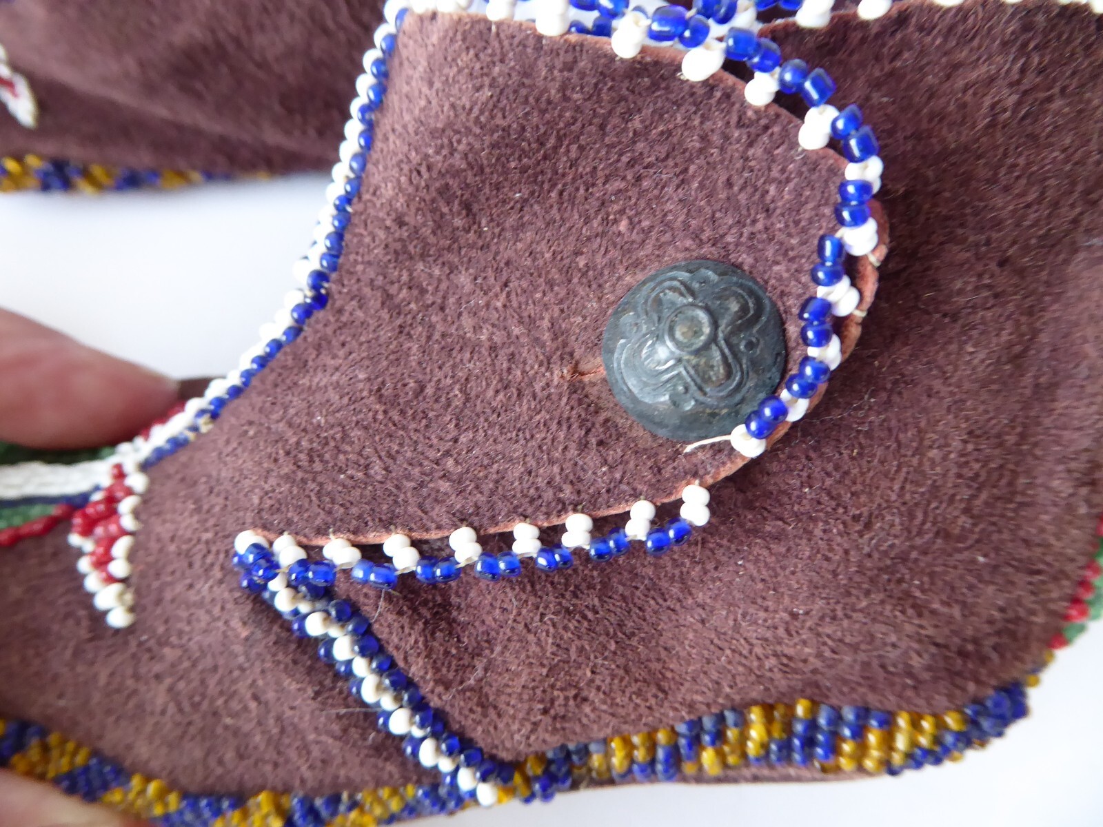 Antique Native American Indian Beaded Child's Moccasins