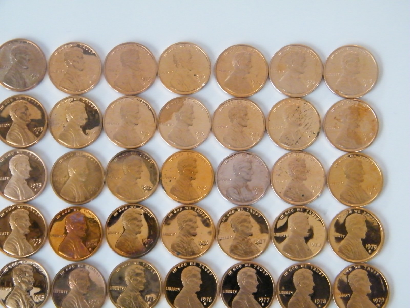 1960-1967 P-1968 -1979 S Lincoln Penny Proof 20 Coin Set US Mint minor issues