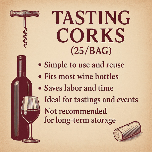 LD Carlson Tasting Corks (25/Bag)