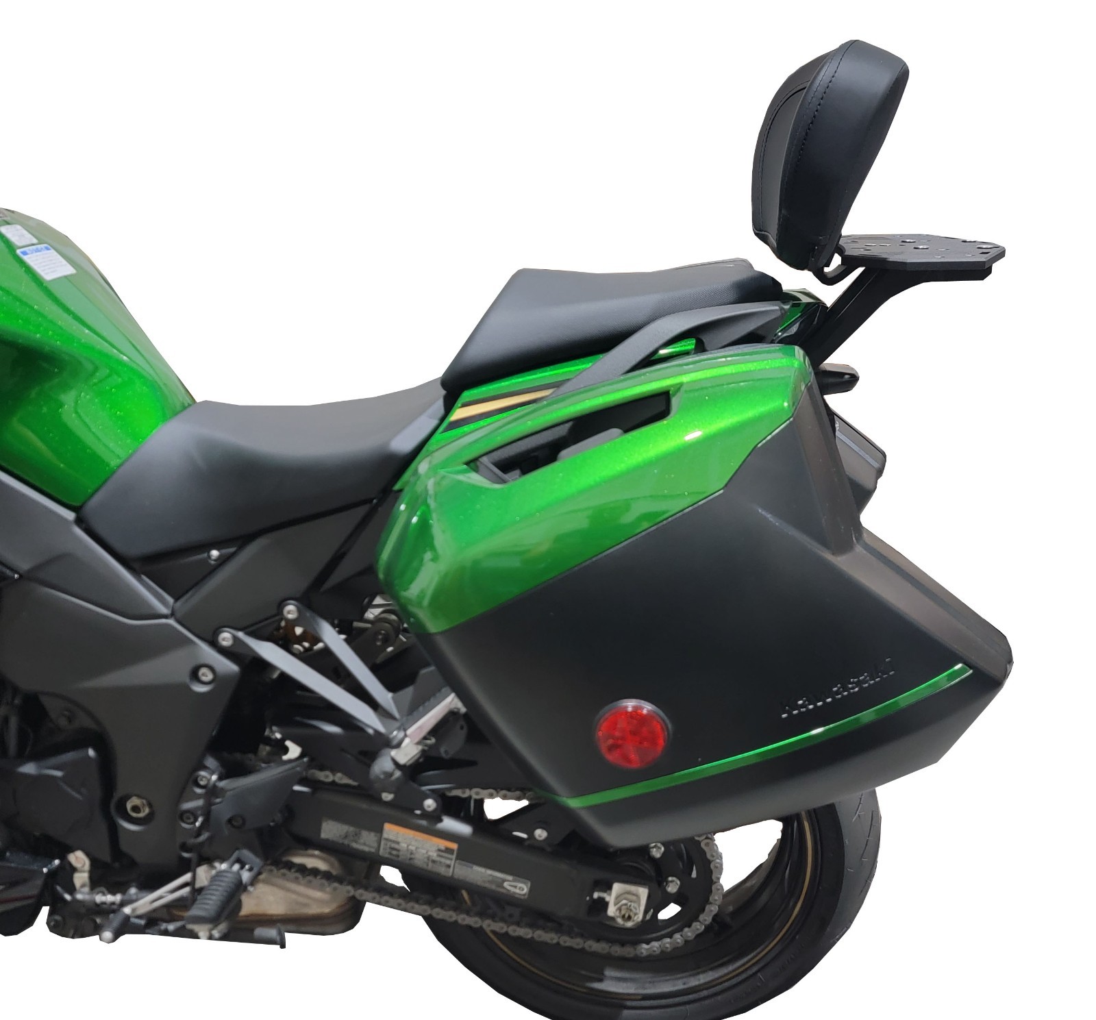 Kawasaki Ninja 1100SX All Models Billet Luggage Rack with Passenger Backrest