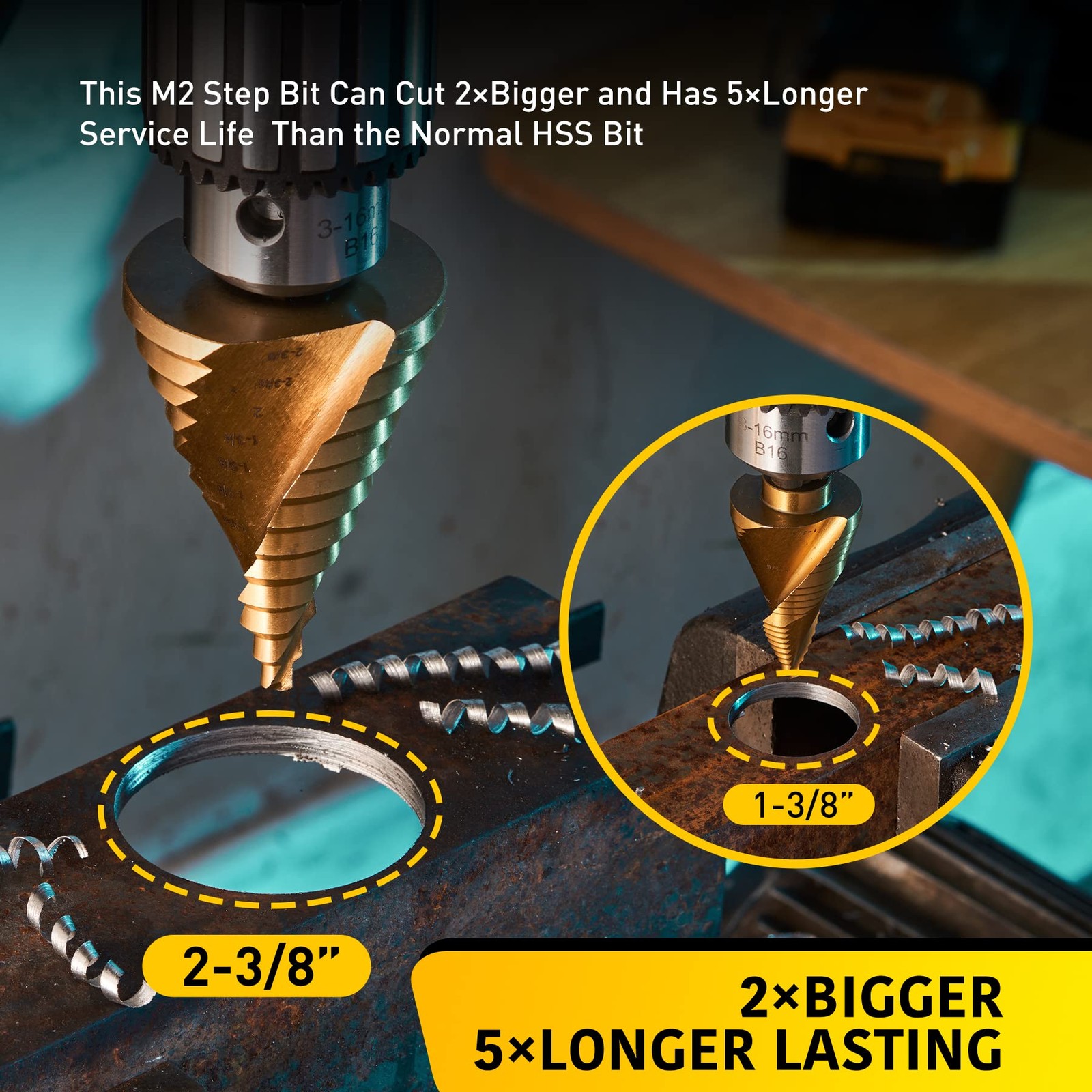 Anfrere Large 12 sizes from 1/4 to 2-3/8 inch, Brassed Coated Larger Size