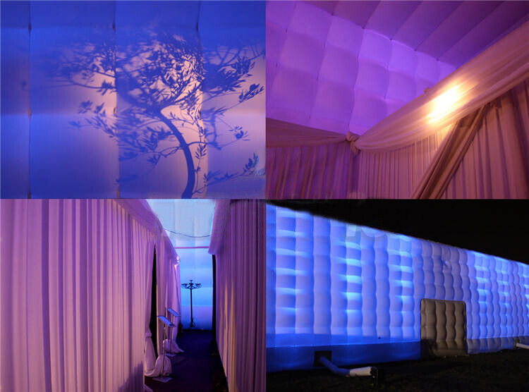 26x26x13ft Inflatable Night Club With LED Lights Cube Tent For Wedding Party