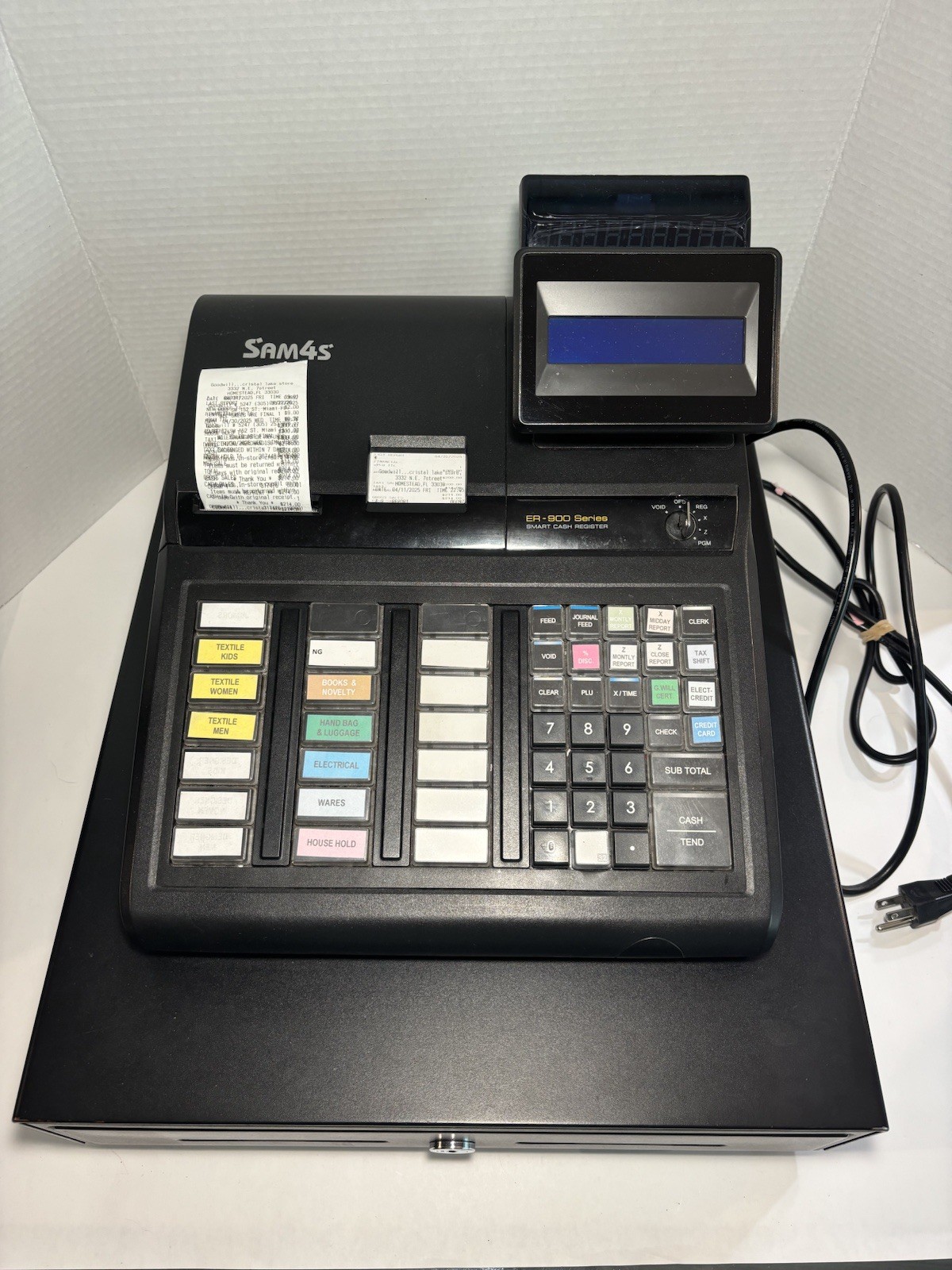 SAM4S ER-945 Electronic Smart Ca$h Register Dual Printer *Tested