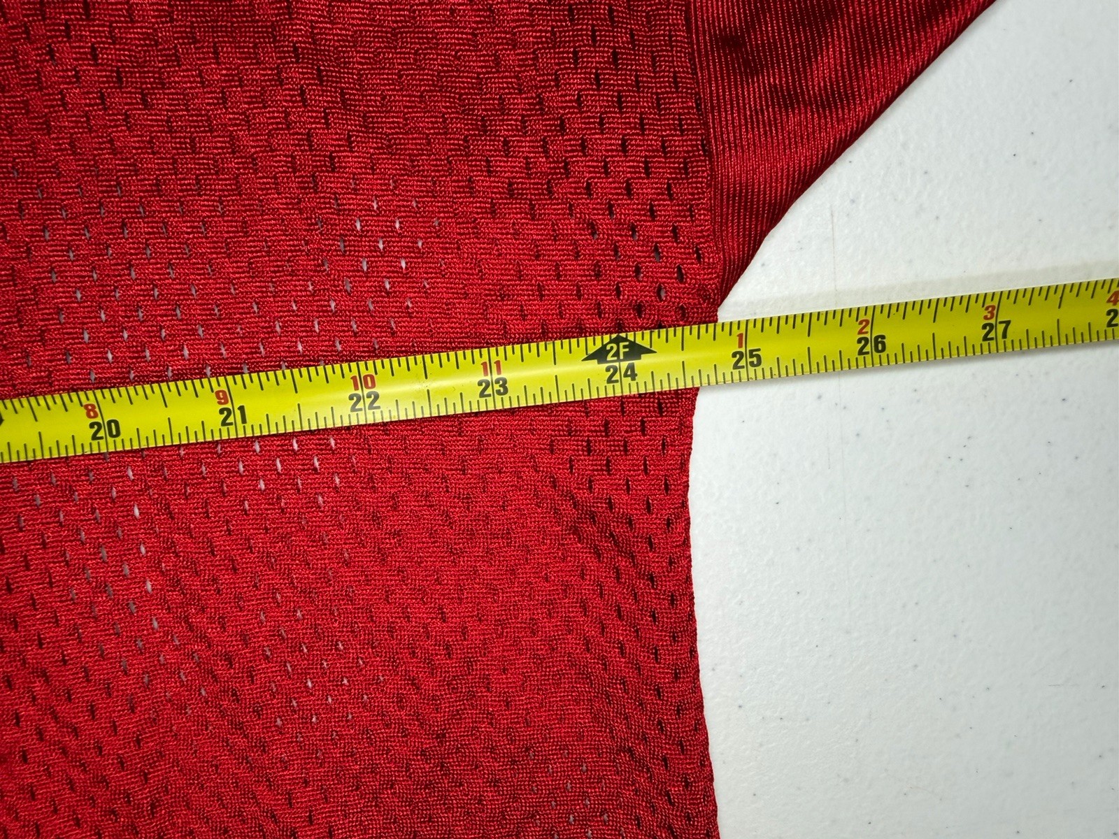 Vintage Russell Athletic Football Practice Jersey #24 Red Mesh XL 90s