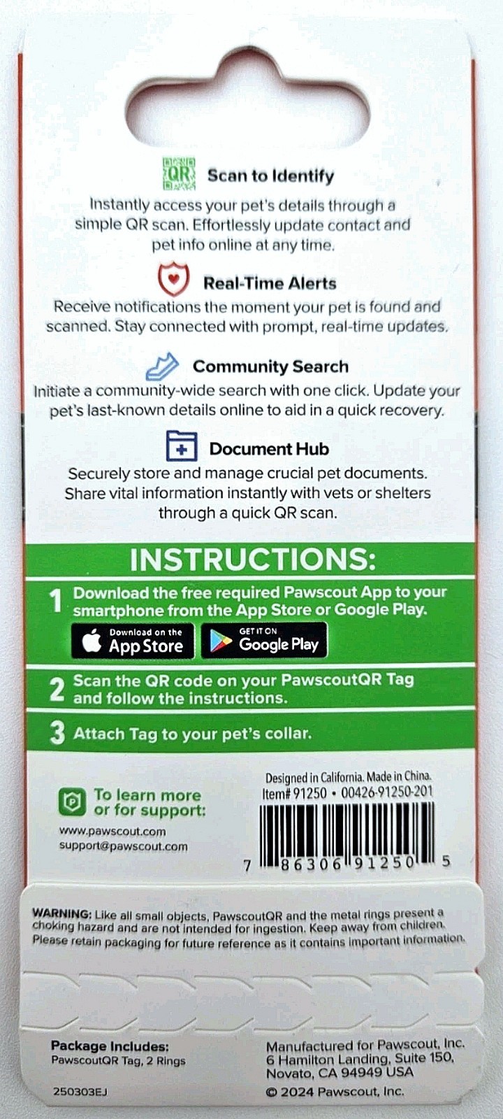 🐾 PAWSCOUT The Smart Pet Tag QR Finder For Dogs Cats Smartphone Pets Safety App