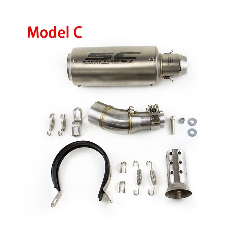 Slip for Yamaha MT-03 YZF R3 2015-2025 Exhaust Mid Tail Pipe Muffler Tips Black