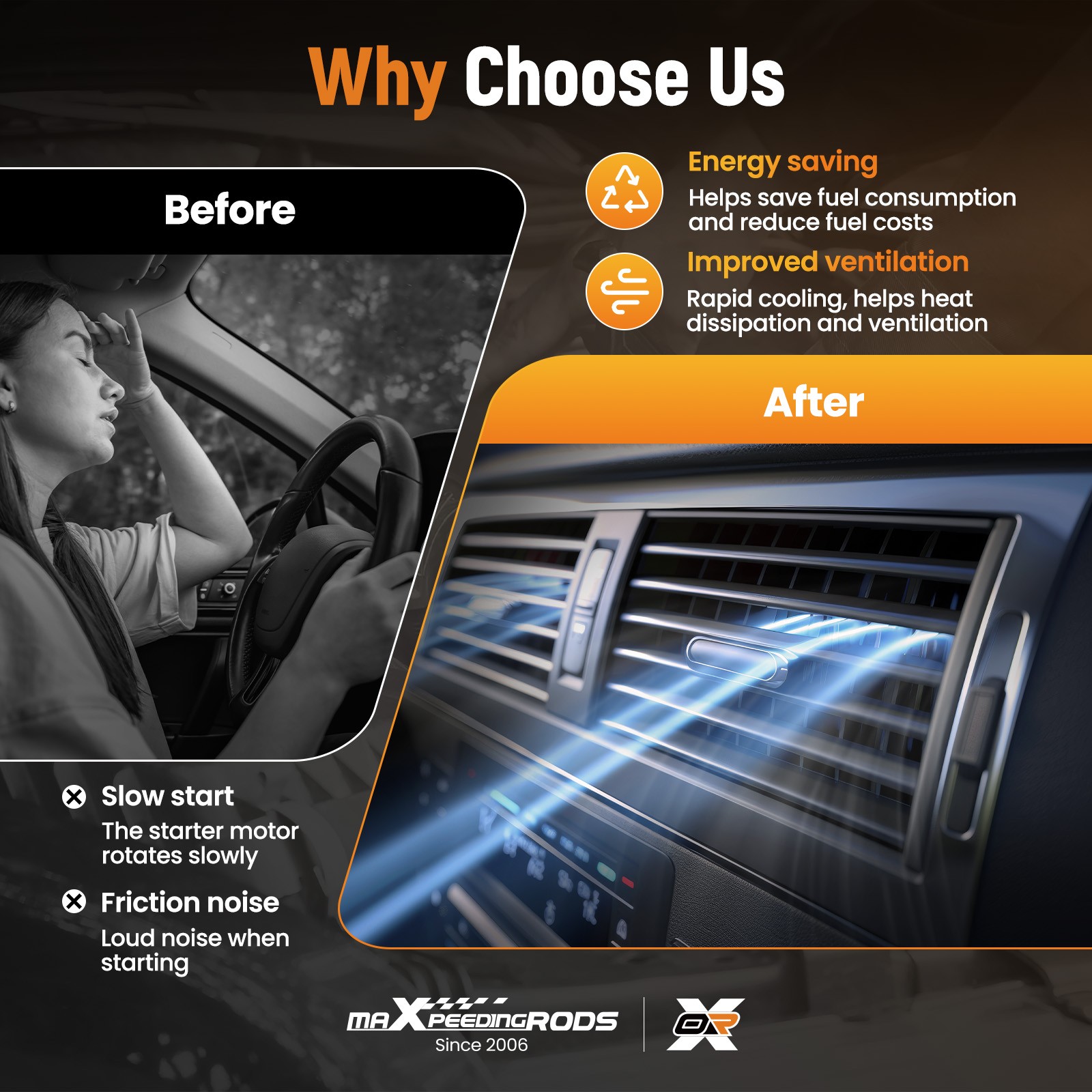 A/C Compressor w/ 2-Groove Pulley For Sanden 508 Style V-Belt 12V Chrome Black