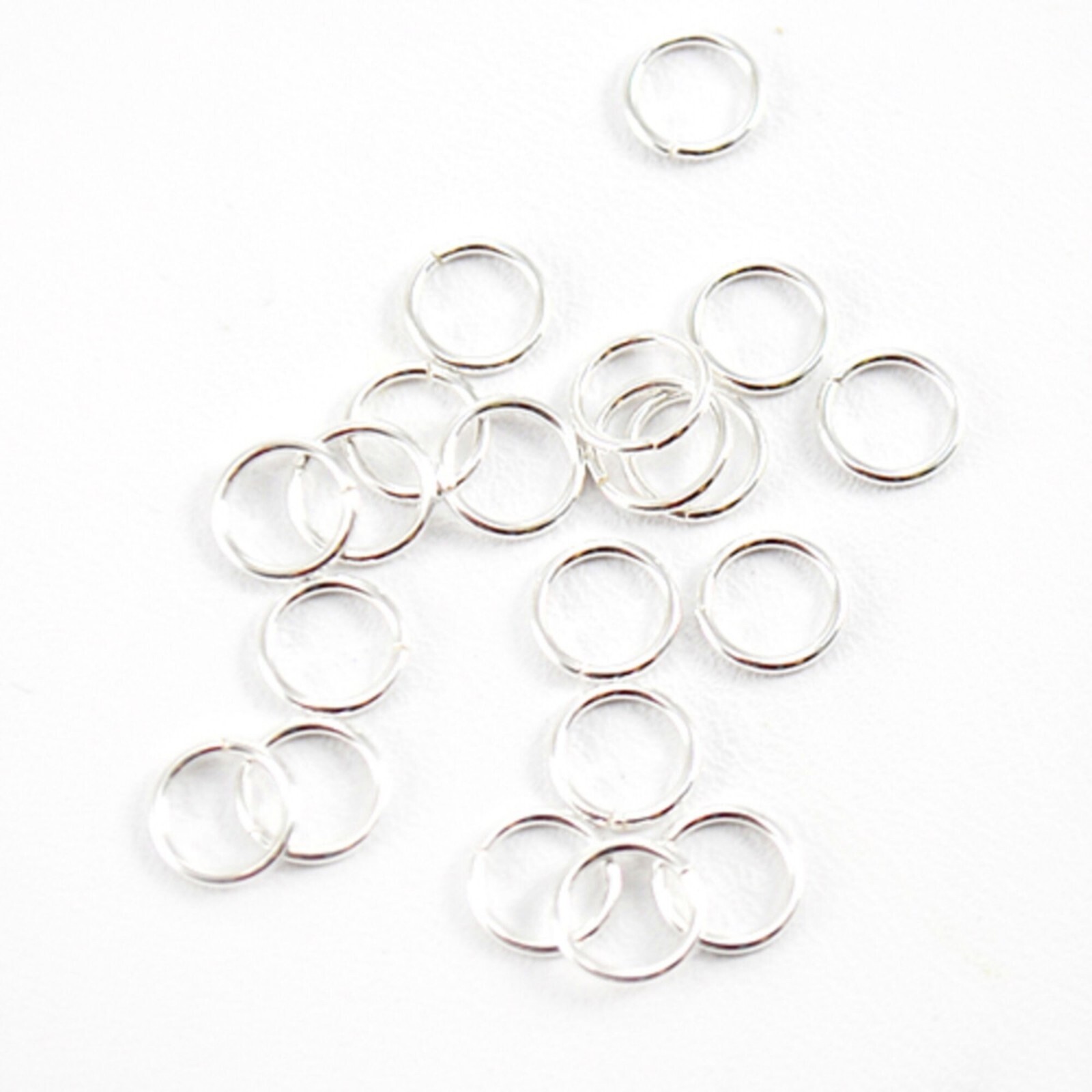 925 Sterling Silver 3mm 4mm 5mm 6mm 7mm Open/Closed Jump Rings Round/Oval 20pcs