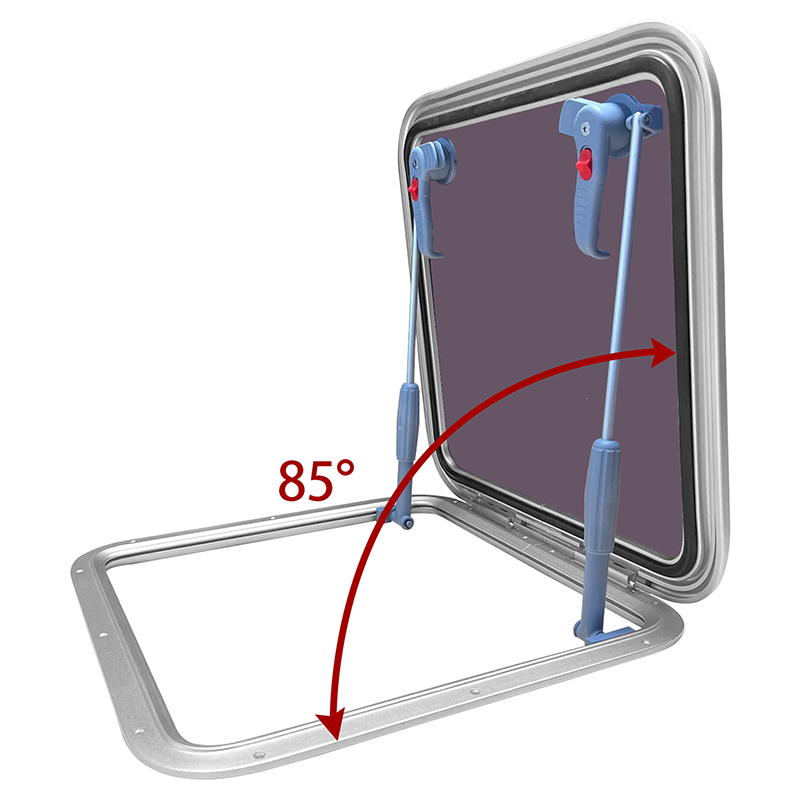 Boat RV Camper Square Aluminum Alloy Porthole Window Deck Plate Hatch Cover Lid