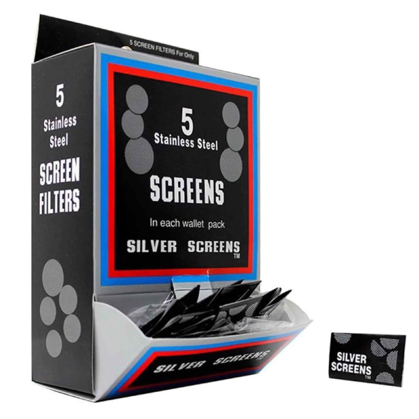 500 Pipe Filters 20mm Silver Screens Stainless Steel Pipe Screens 3/4 (Full Box)