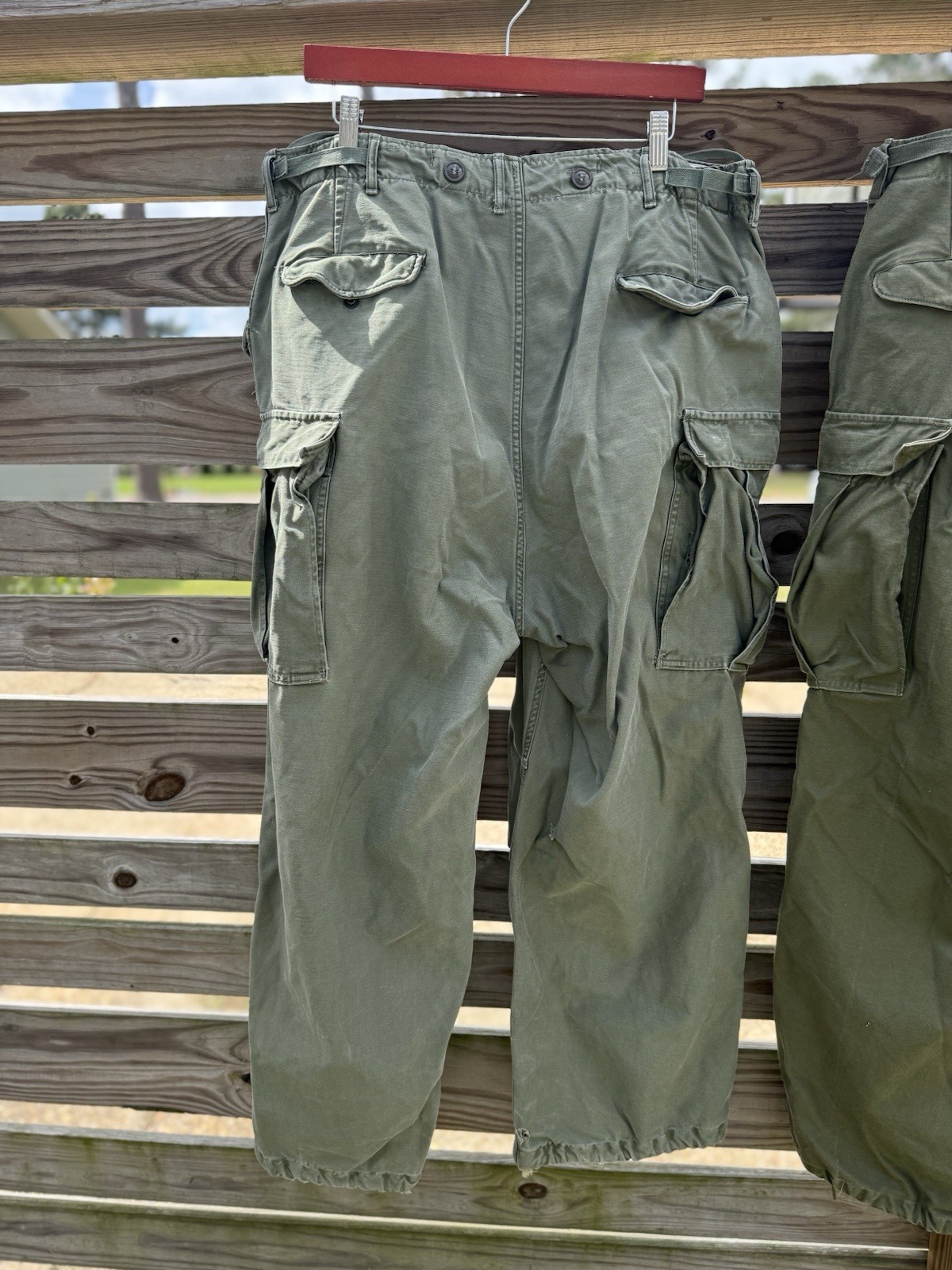 US Military M-1951 Field Trousers Korean War Era Regular Medium Green - 3 pairs