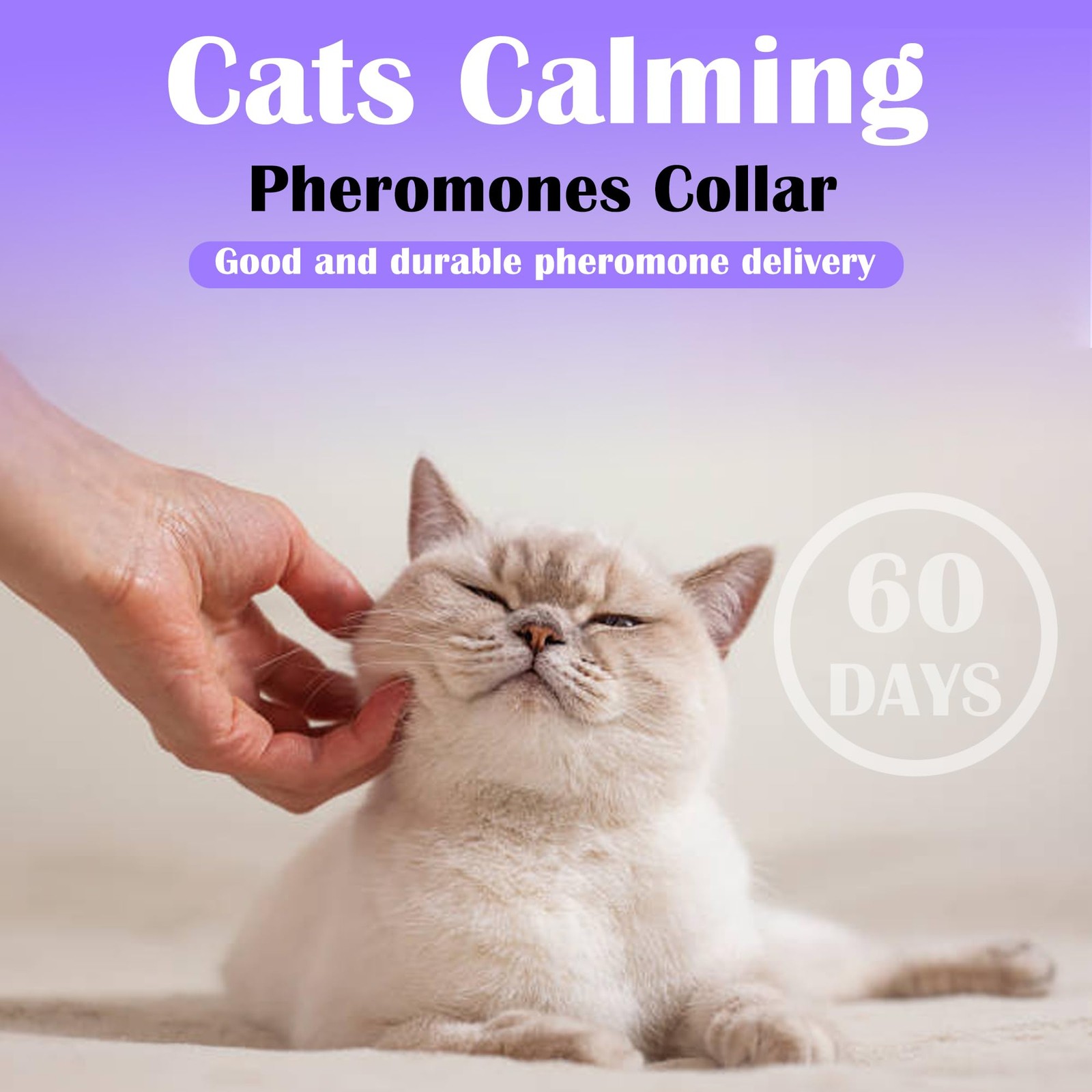 Minasuki 4 Pack Calming Collar for Cats - Long-Lasting Anxiety & Purple