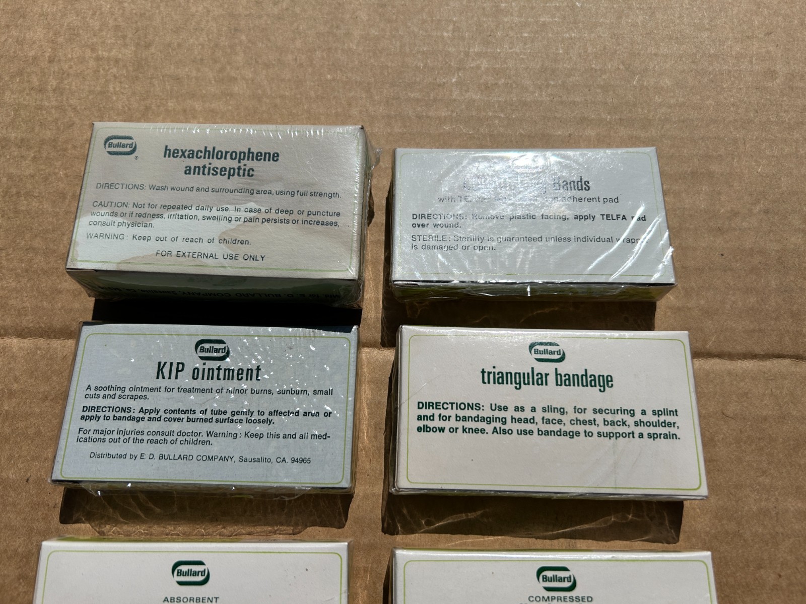 Vintage New Bullard Military First Aid Supplies