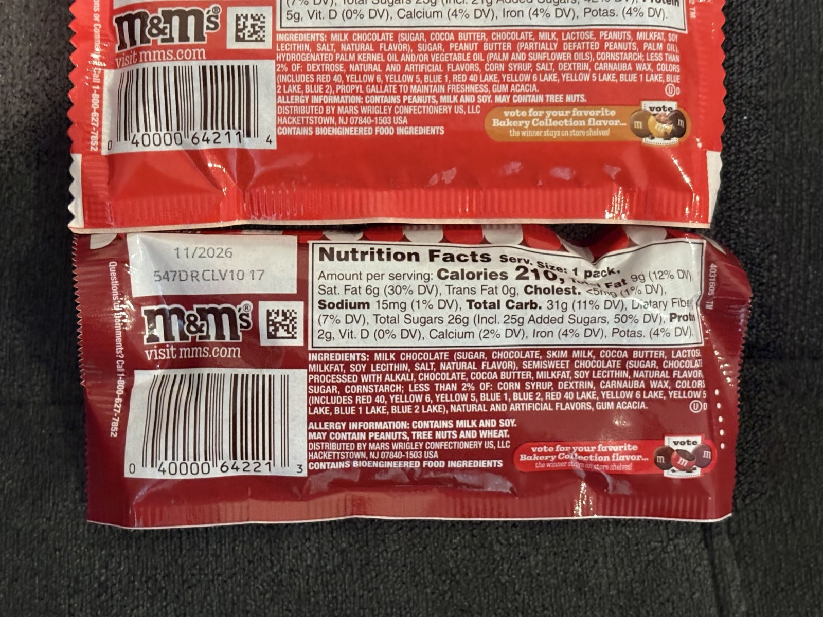 M&M’s Peanut Butter Cinnamon Roll Cherry Chocolate Cupcake Lemon Meringue Pie