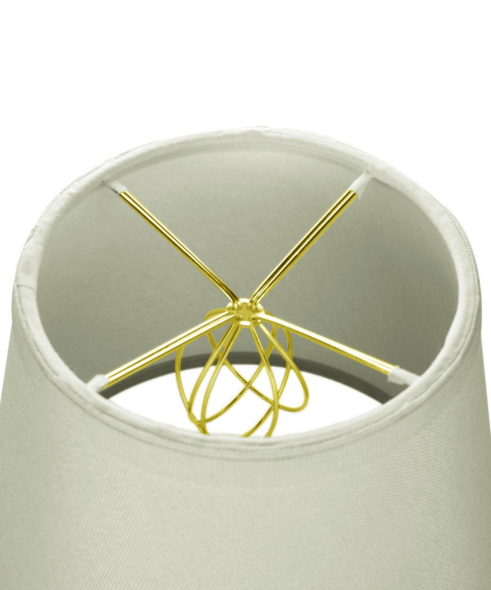 5x8x7 Empire Linen Edison Clip-On Lamp Shade Light Oatmeal Linen Fabric