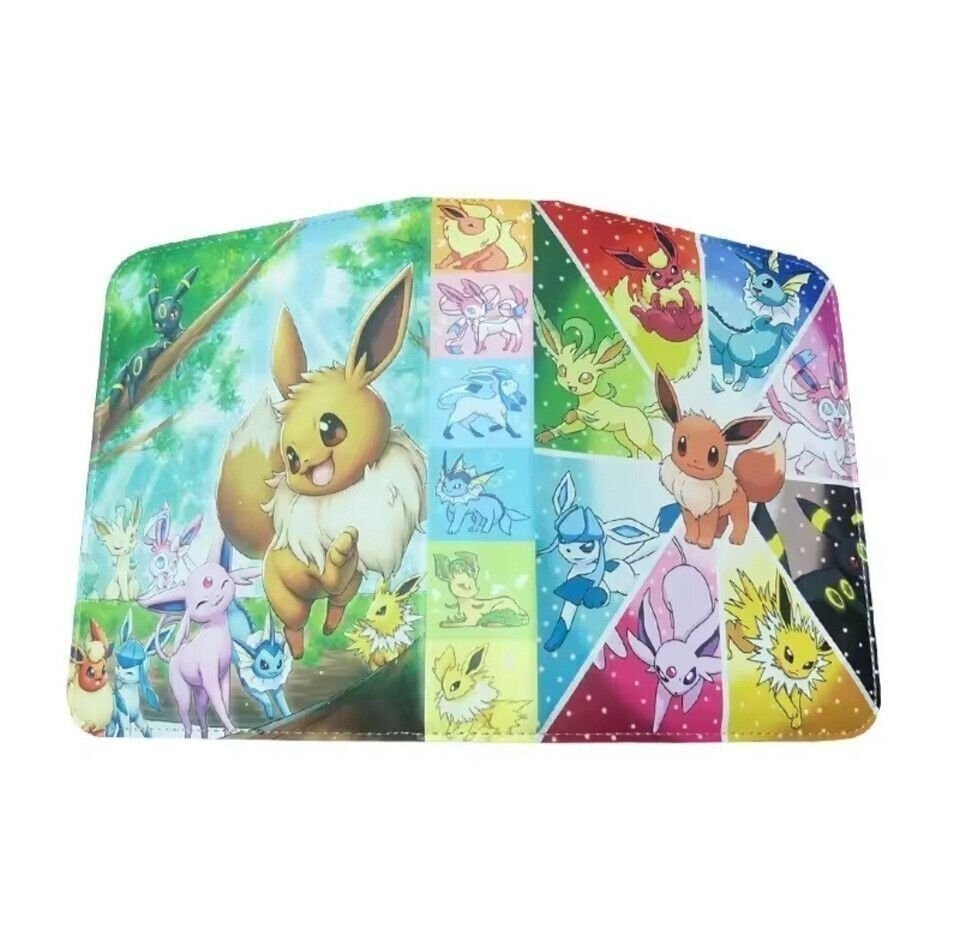 Eevee Pokemon Trading Card Binder Holder Case Album Book 50 Sheets TCG 400-Slot