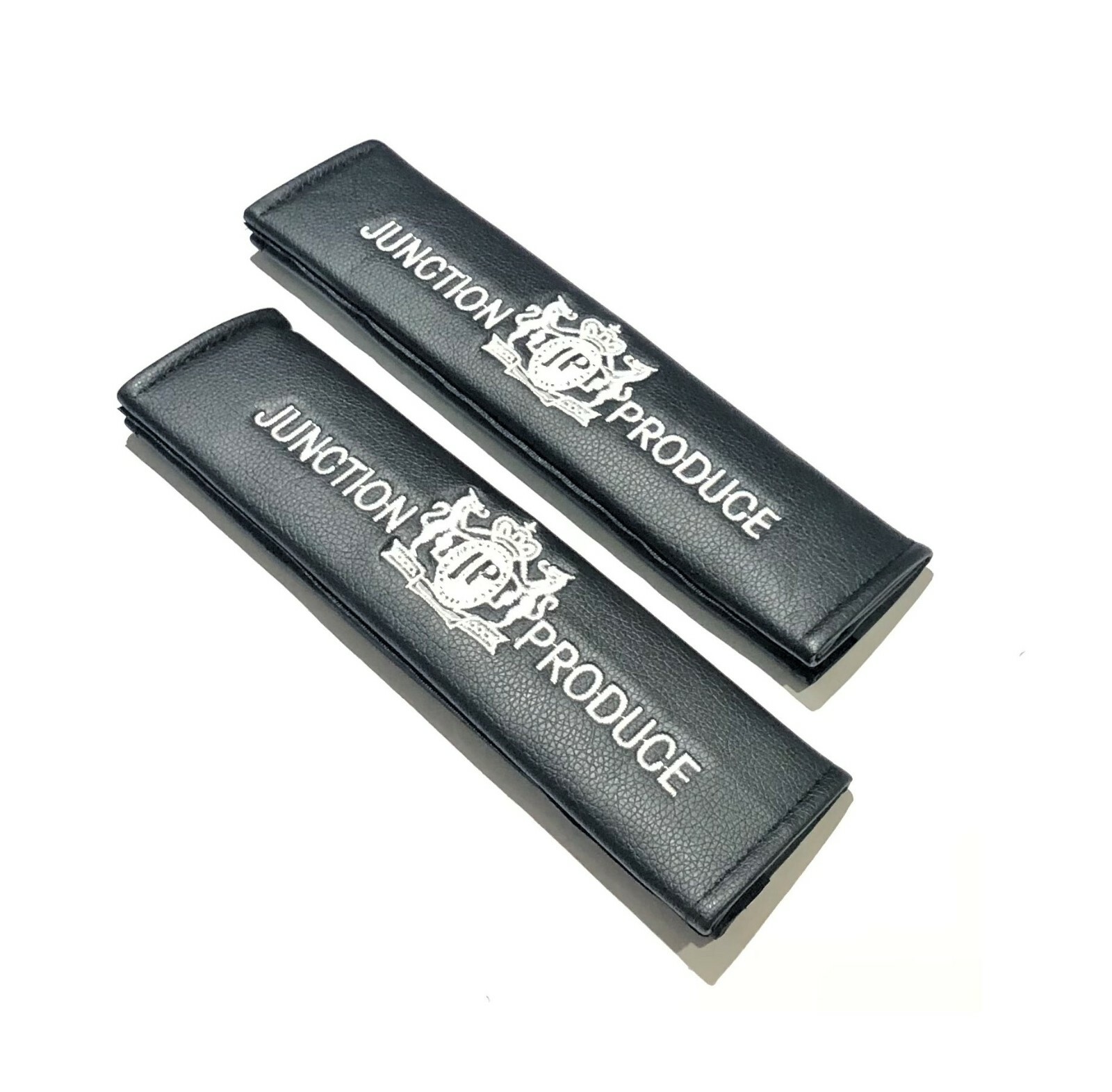 2x Black JP JUNCTION PRODUCE VIP Embroidery Car Seat Belt Covers Shoulder Pads