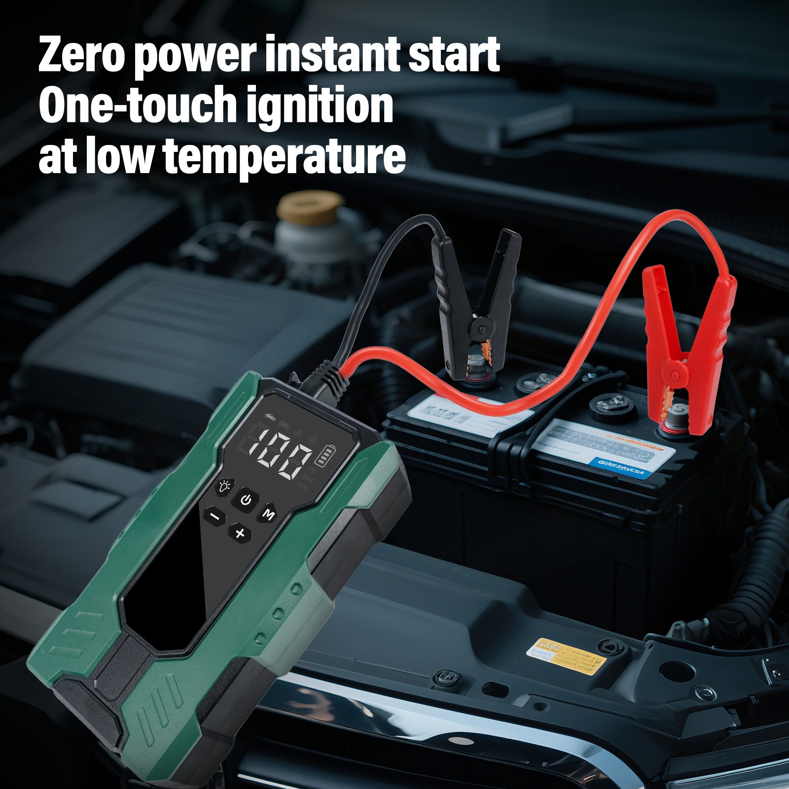 10000A Car Jump Starter with Air Compressor 12V & 150PSI Battery Phone Bank