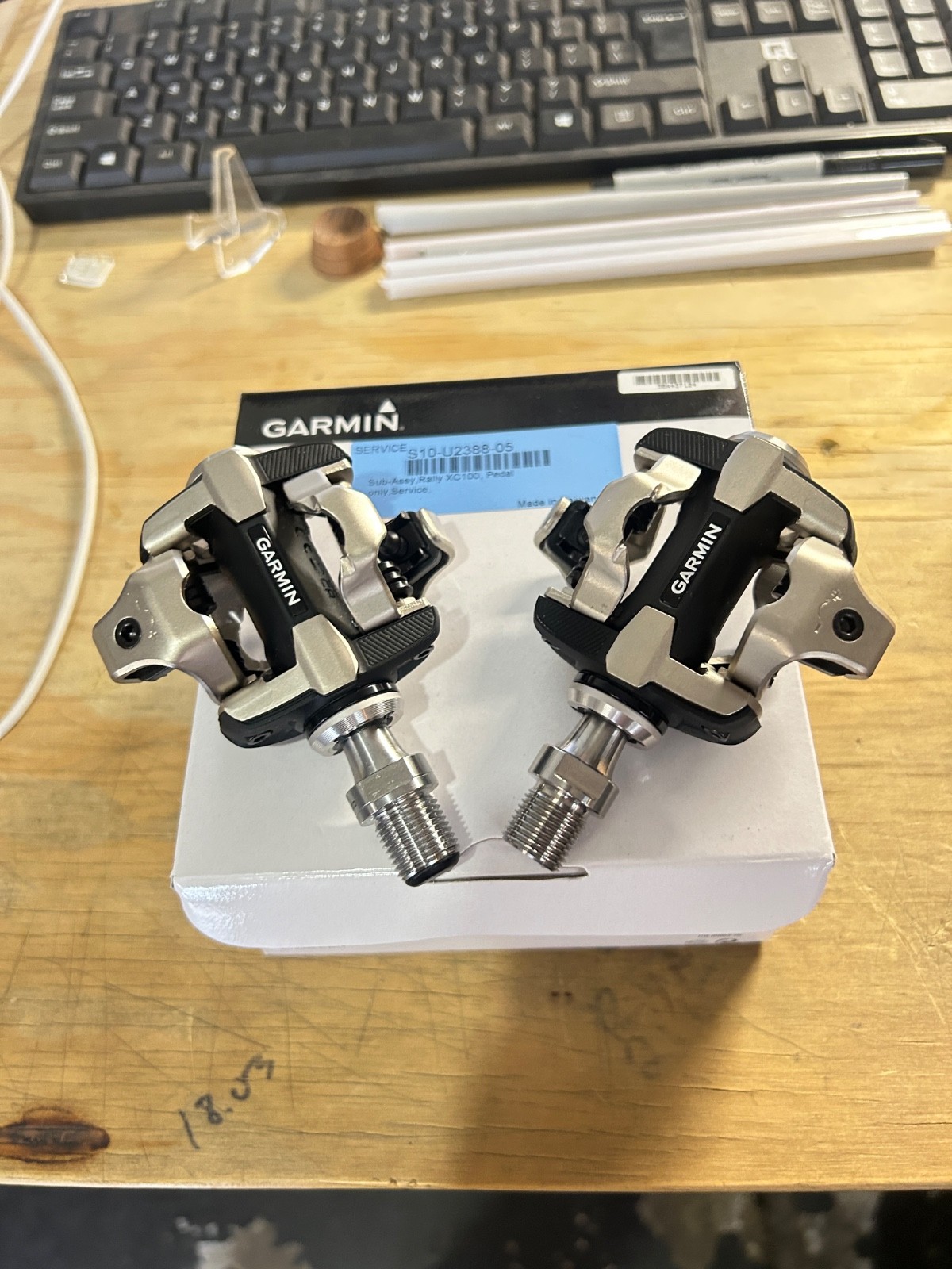 Garmin Rally XC100 Pedals Single-Sensing Power Meter SPD 9/16" Black/Silver