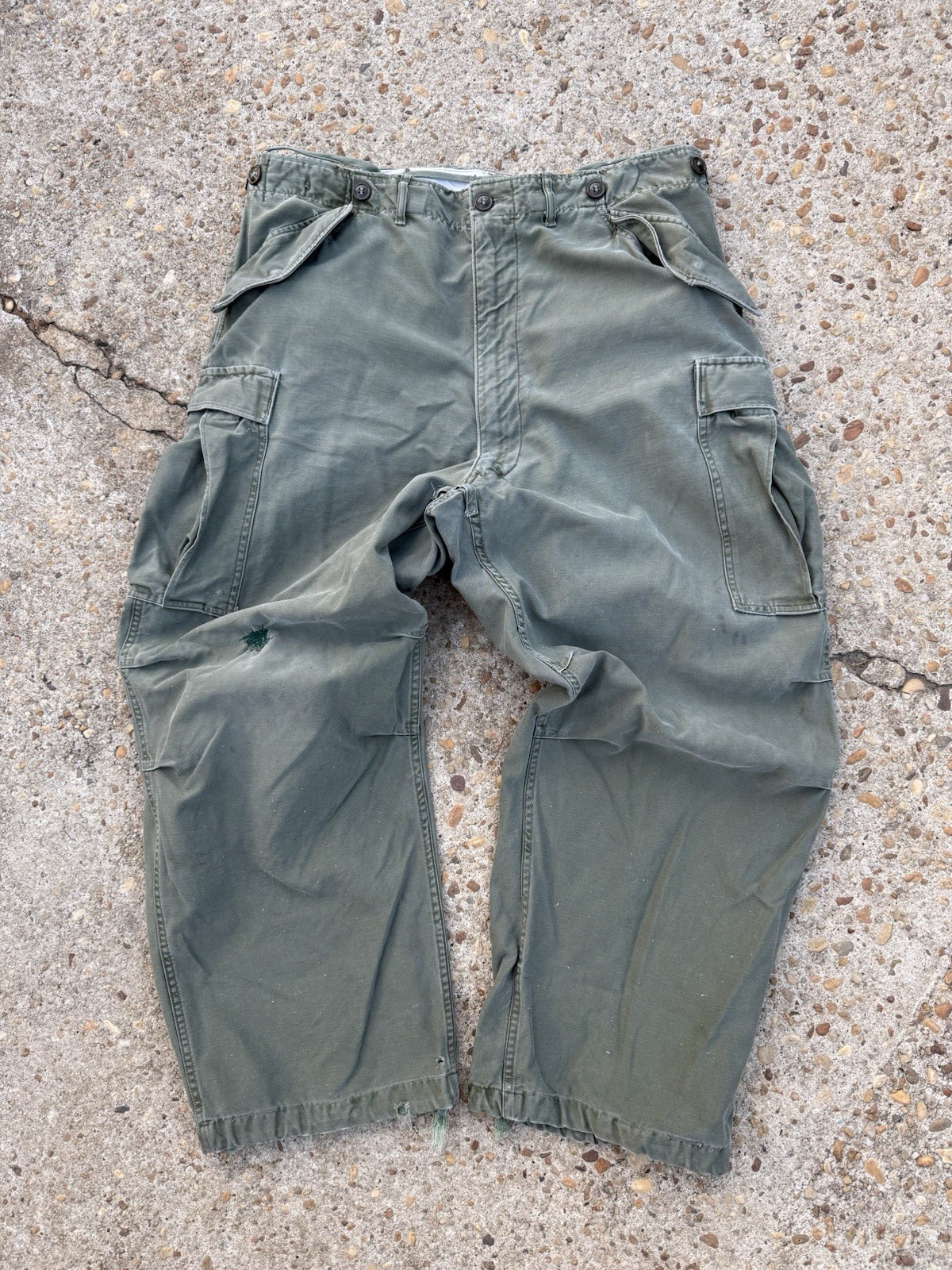 US Military M-1951 Field Trousers Korean War Era Regular Medium Green - 3 pairs