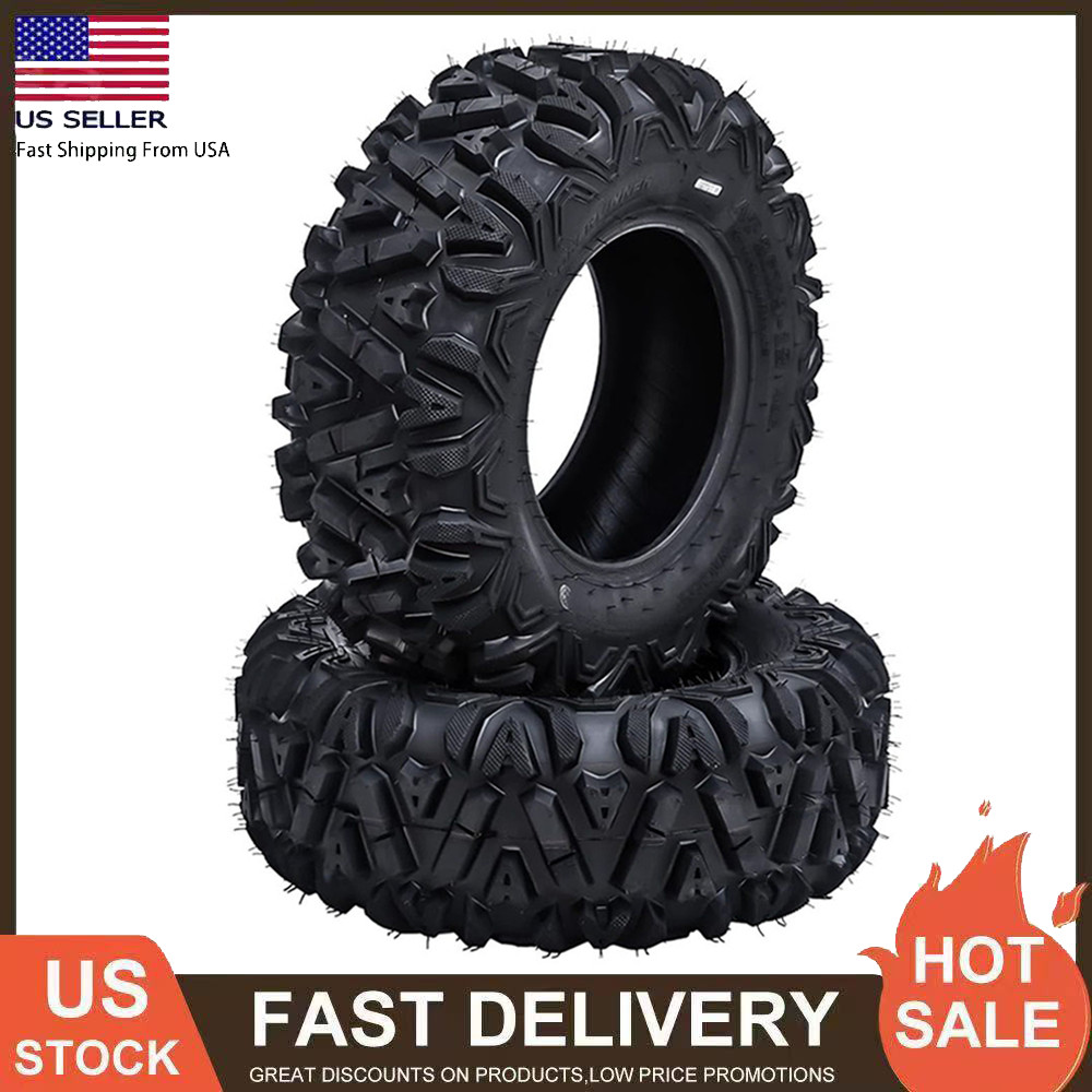 2 Pack 26x9-12 26x9x12 All Terrain ATV UTV Mud Tires 6 Ply Tubeless Trail Tires