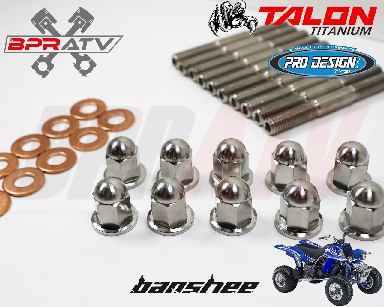 Banshee ARES 68mm Athena-Style Cylinder 421cc Stroker Crank Pistons Pro Head Cub