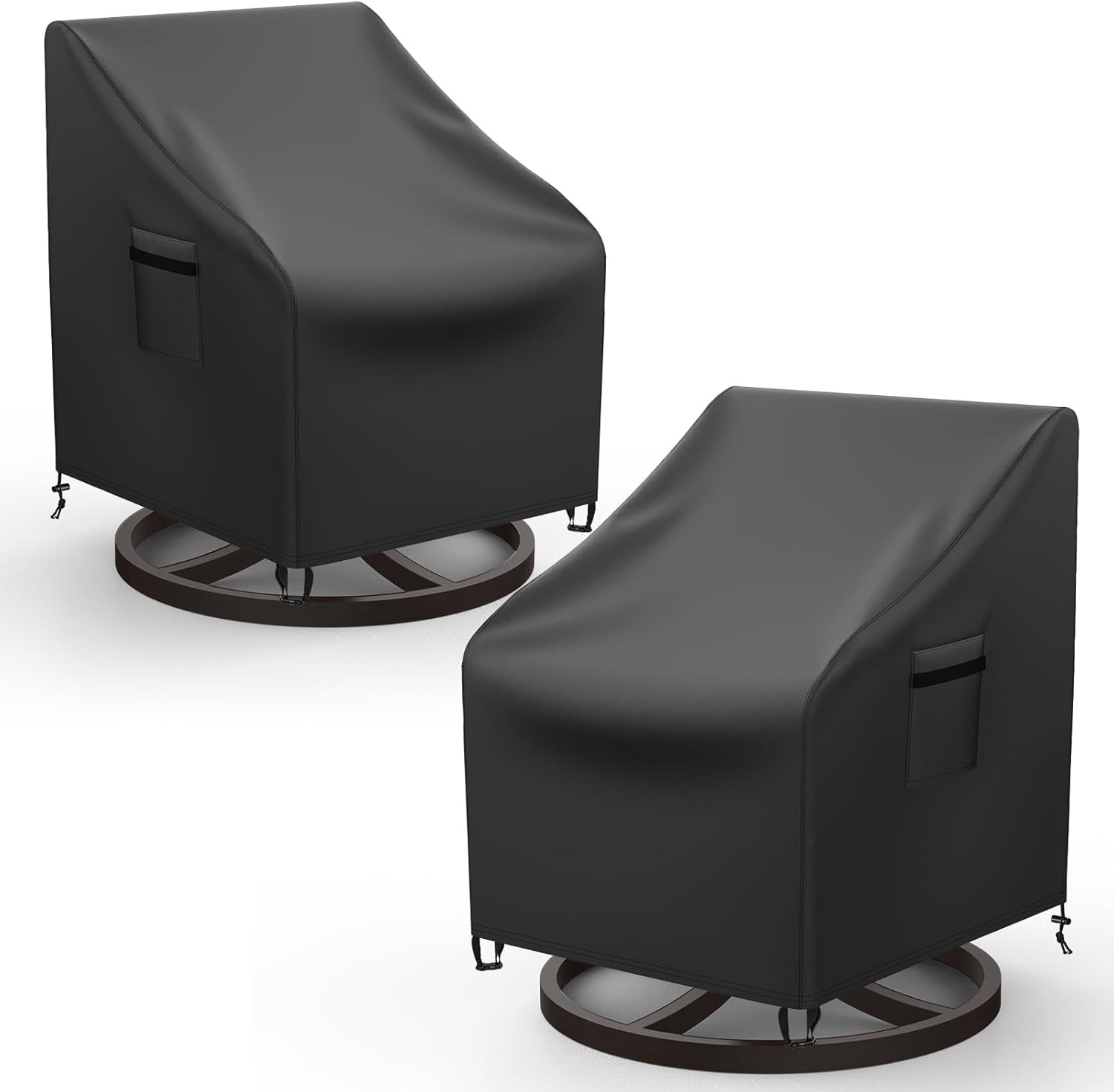Outdoor Swivel Lounge Chair Cover Waterproof, 2 Pack Heavy Duty Patio Rocking Ch