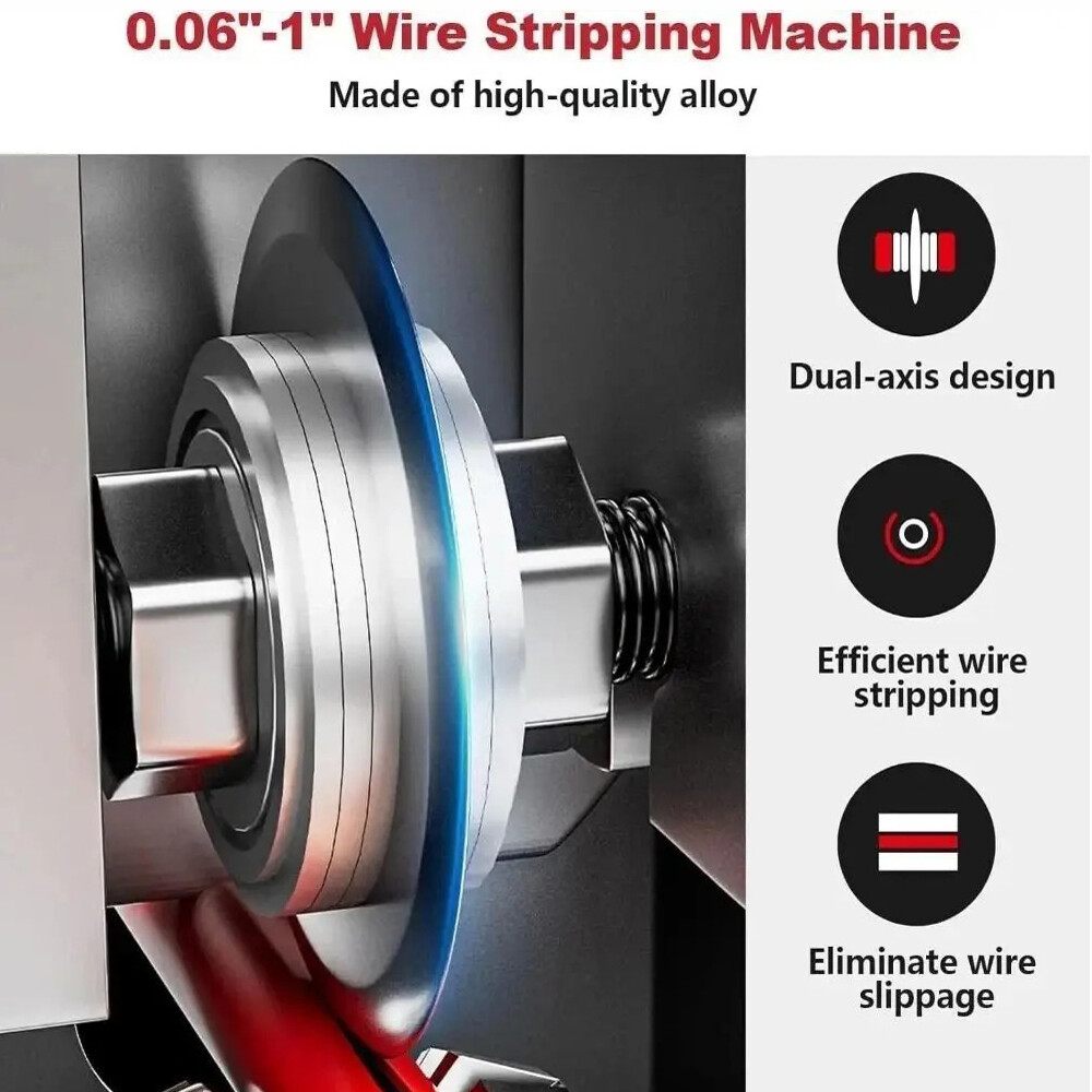 Manual Wire Stripping Machine Portable Cable Stripper 1mm to 21mm Hand Crank