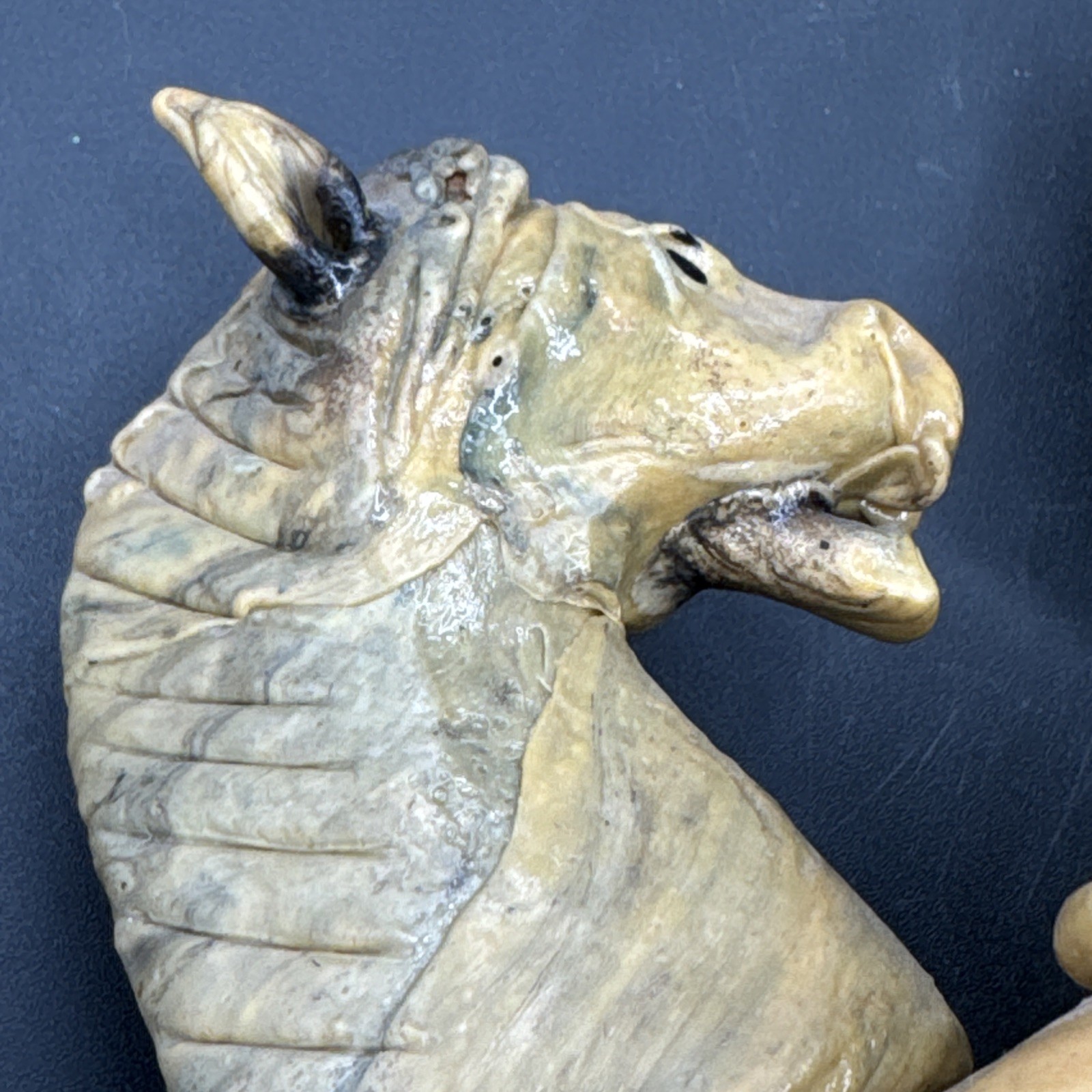 Folk Art Dueling Donkey Ashtray